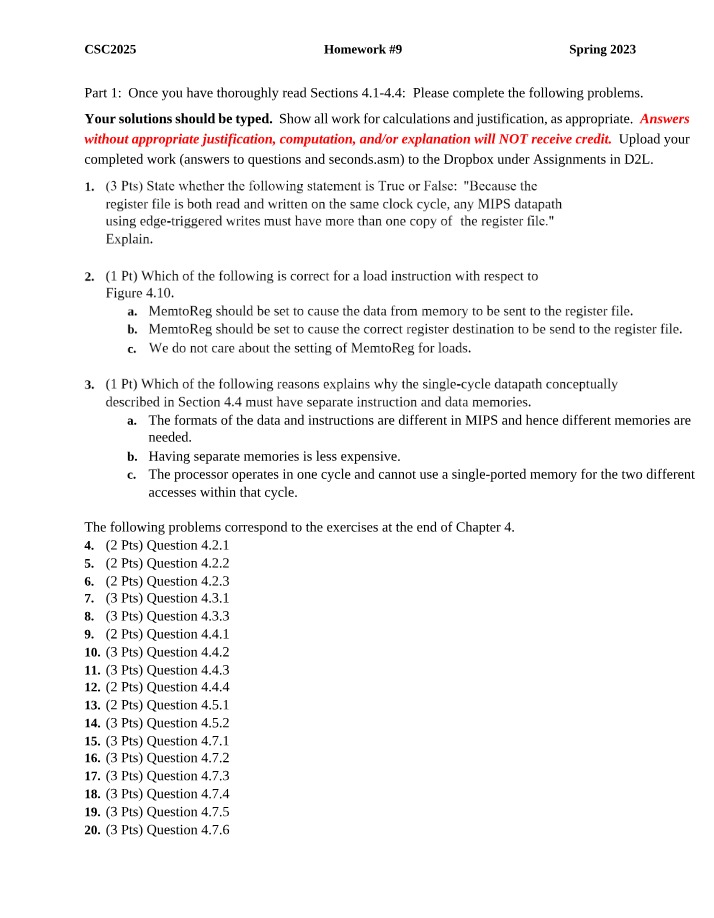Homework 9 - CSC2025