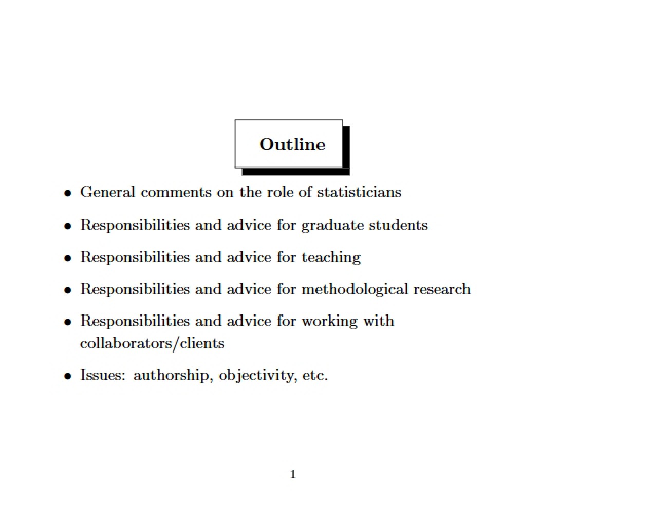 General Statistics