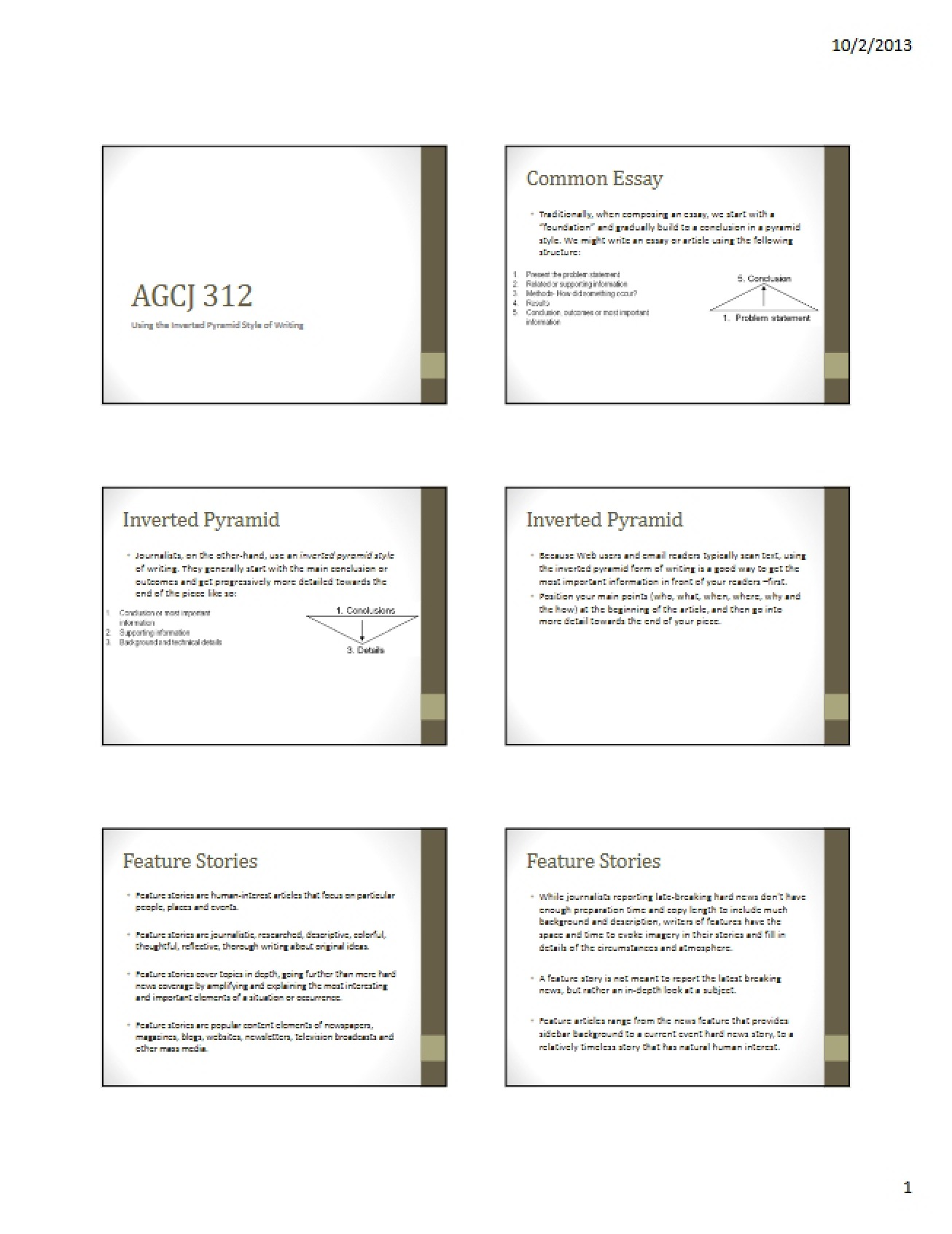 Outline Helper for Agricultural Communications