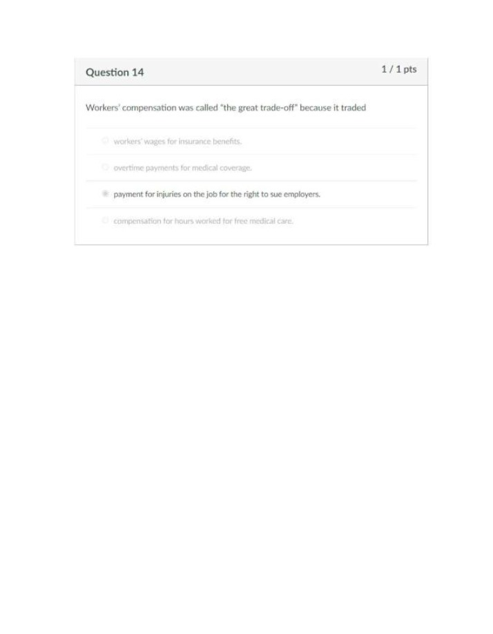 Workers' Compensation Quiz - Question 14