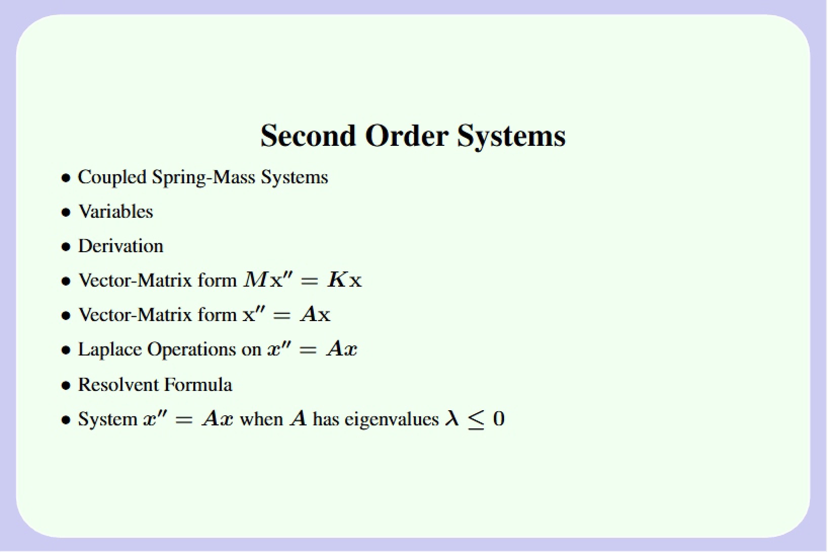 Second-Order System Analysis
