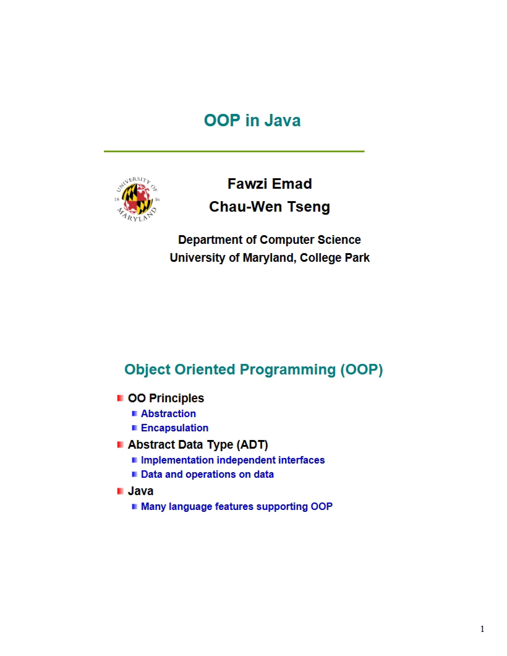 Java OOP Concepts