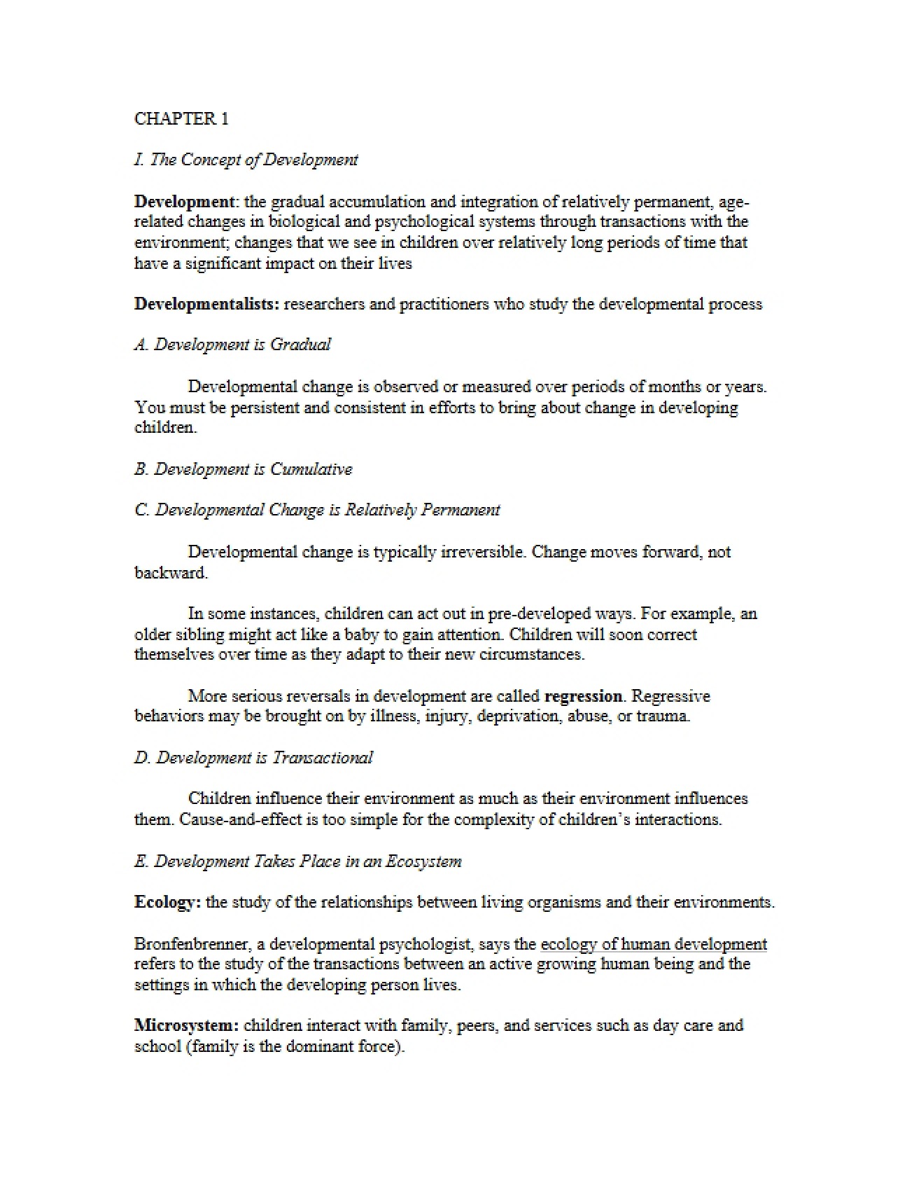 Concept of Development (Chapter 1) - Part 2