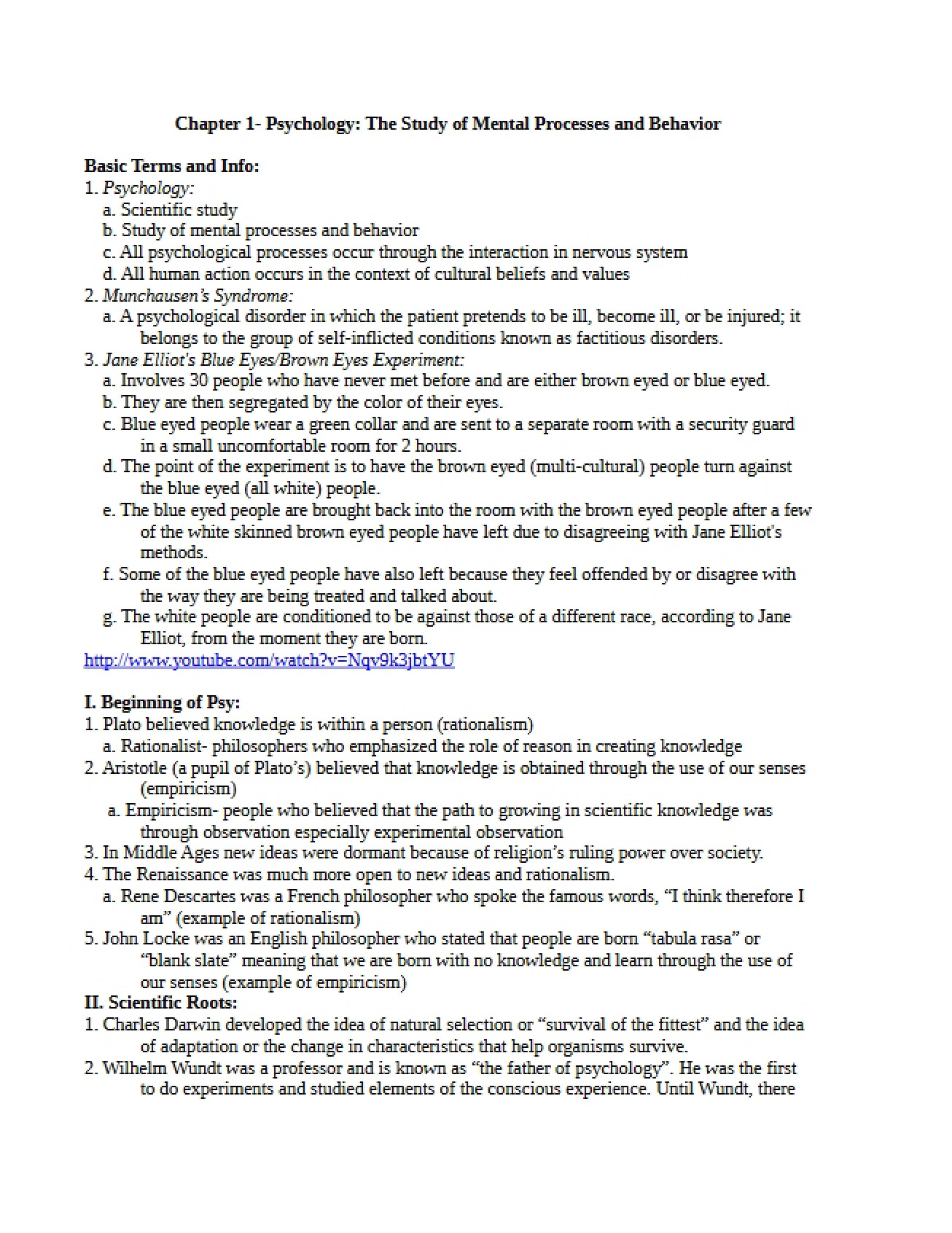 Notes for Chapter 1