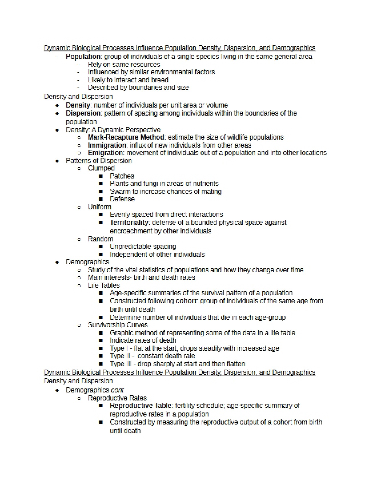 Chapter 53 Population Ecology