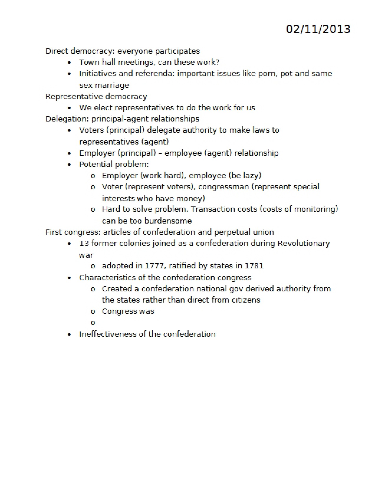 Government Class Notes