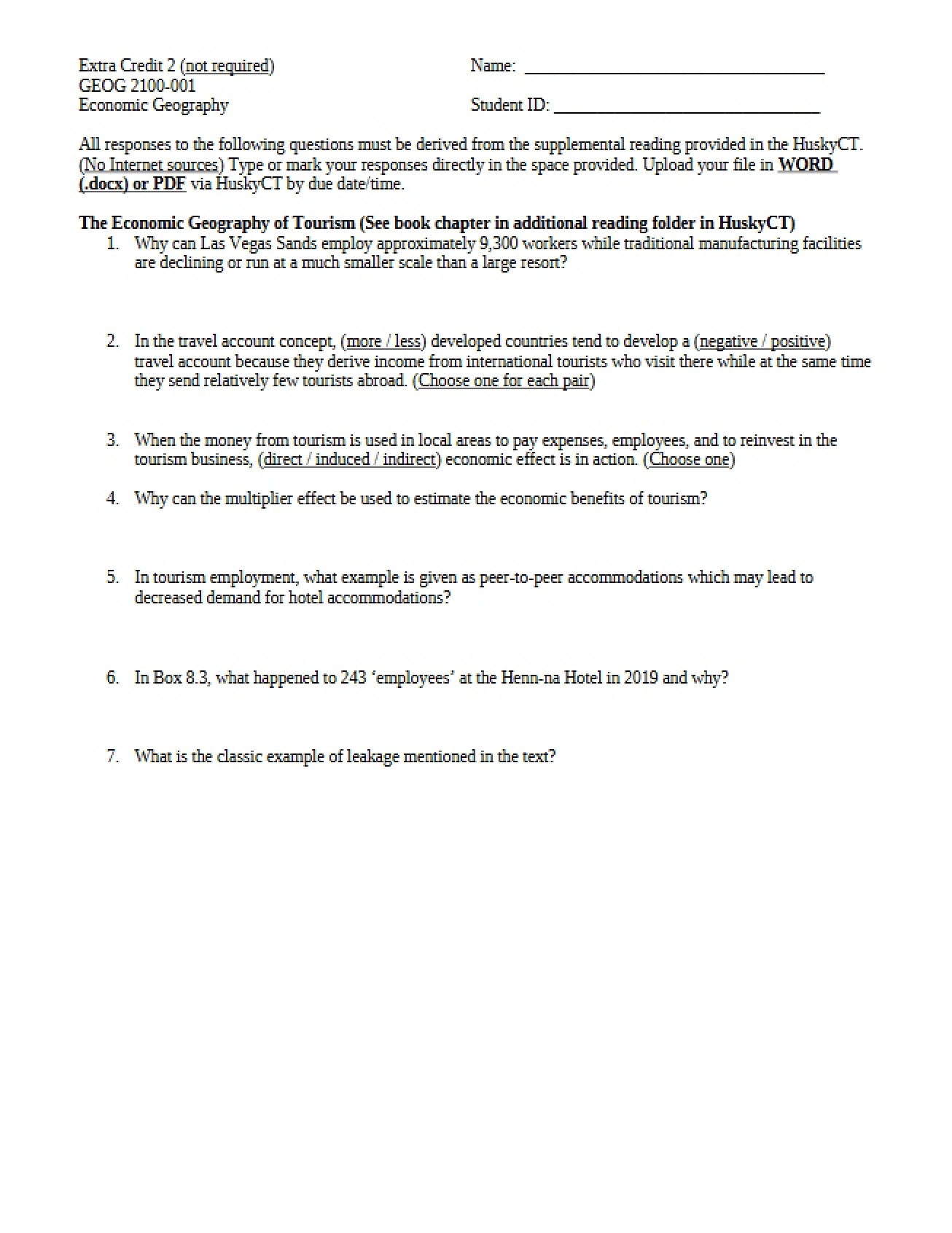 Second Extra Credit Assignment