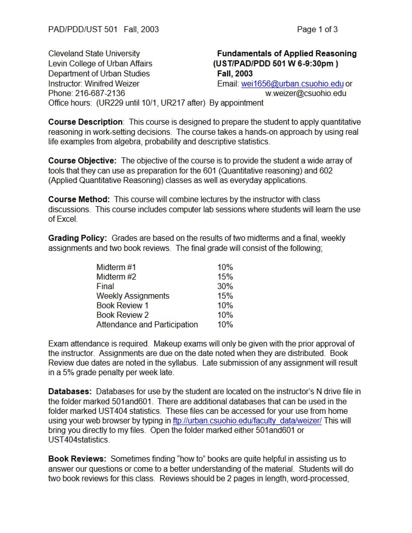 App Reasoning Fundamentals Syllabus