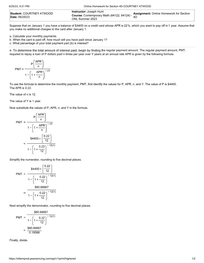 Section 4D Courtney Atwood Notes