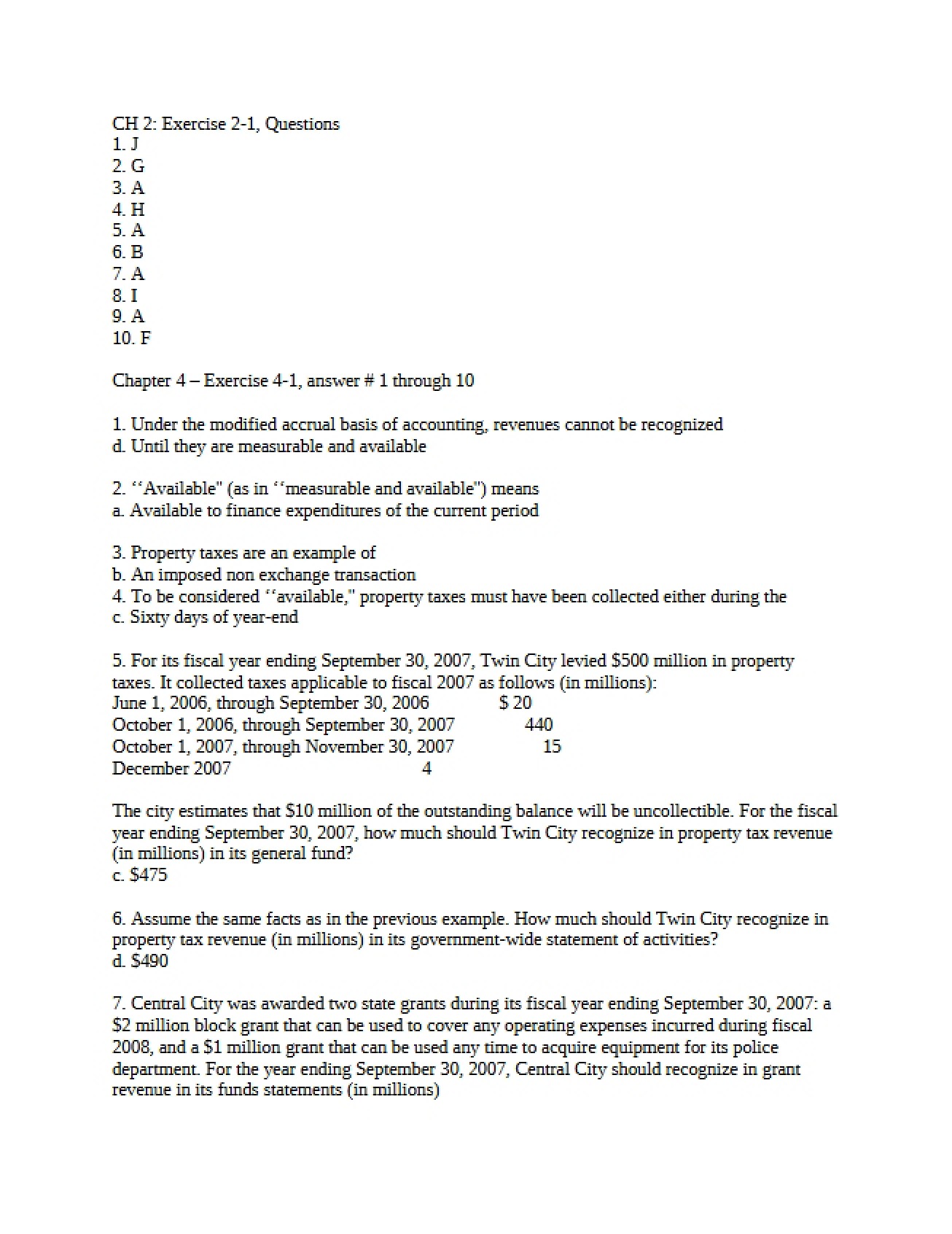 Study Guide for Government Accounting
