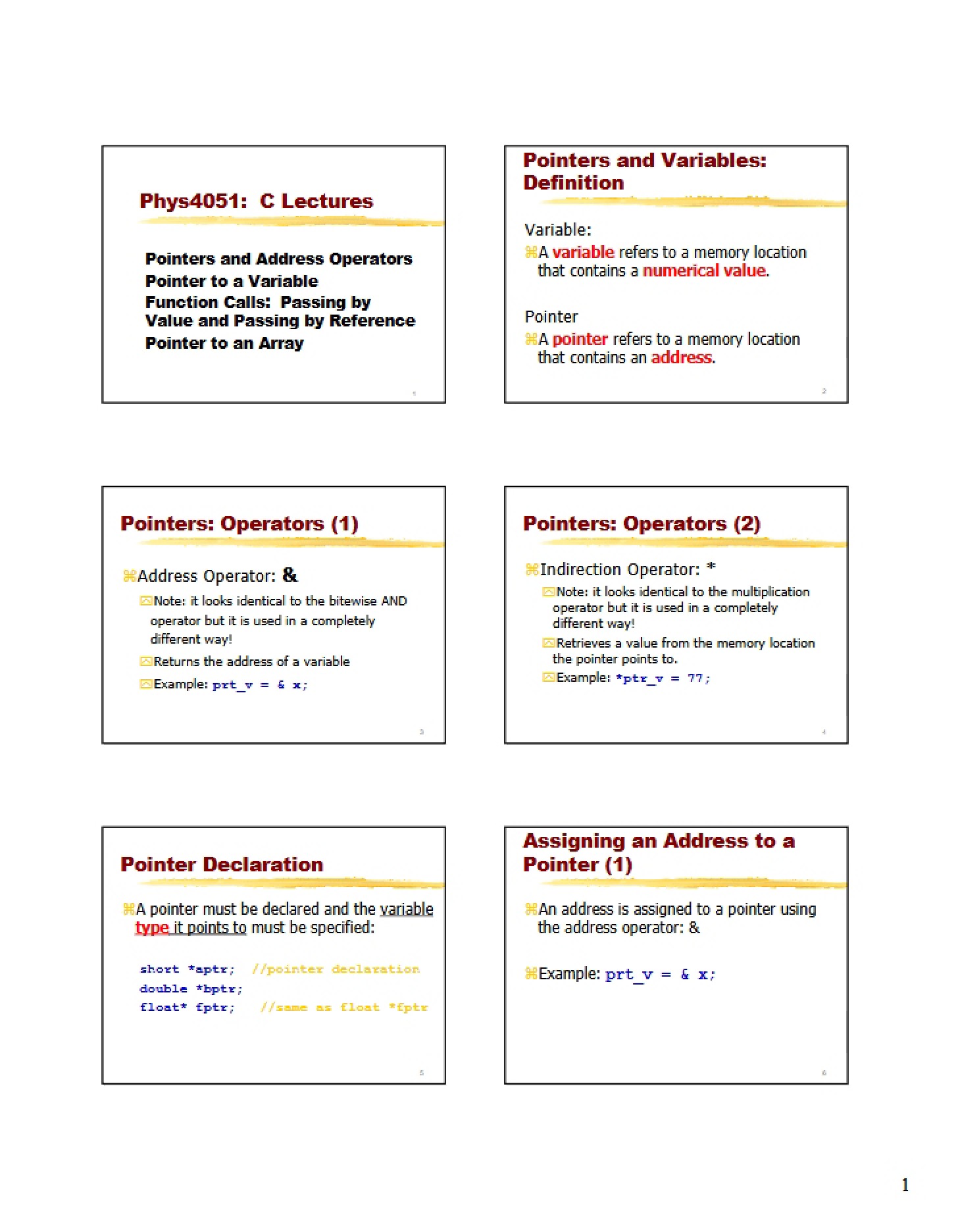Lectures on C