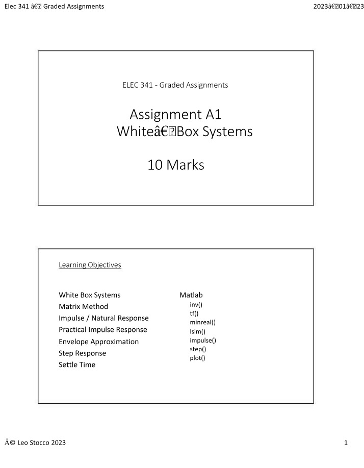 White-Box Systems - Circuits and Transfer Understanding