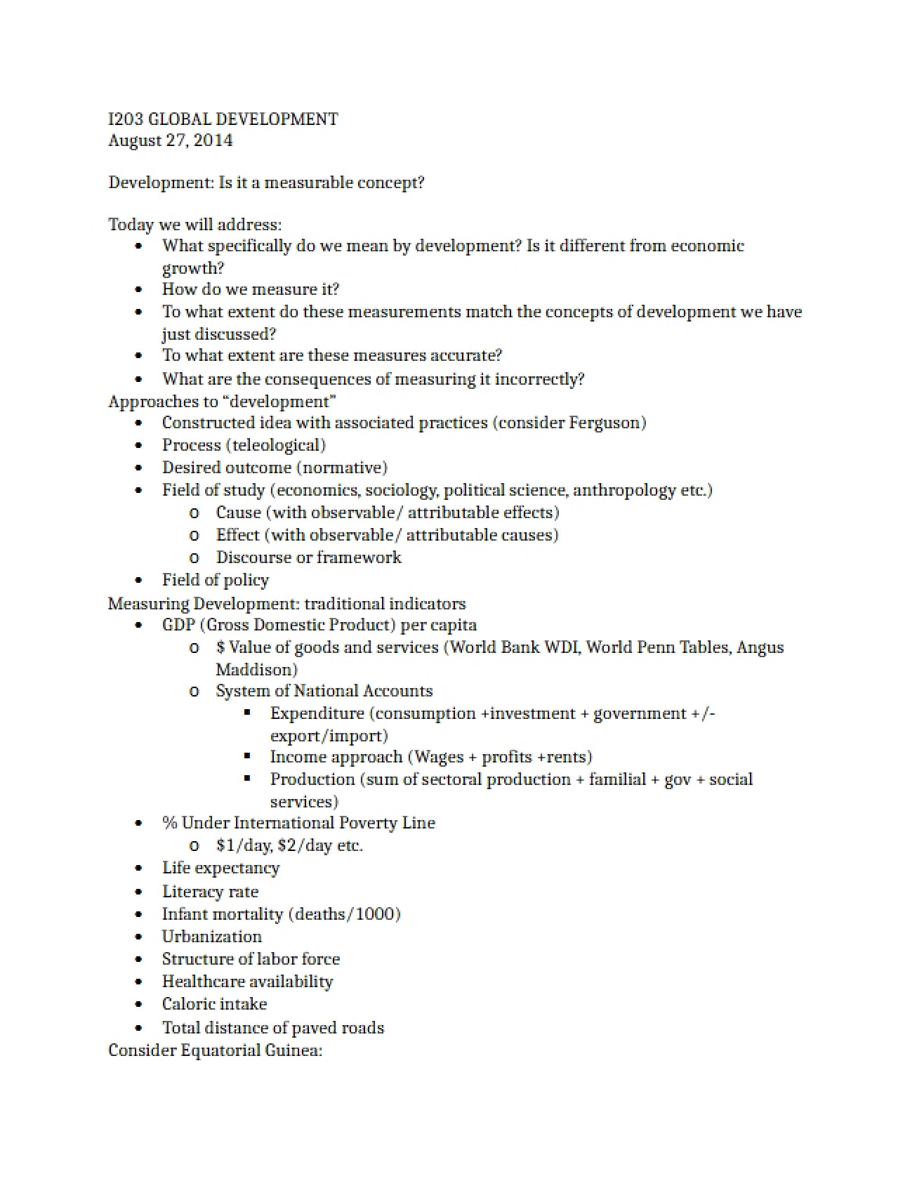 Class Notes from August 27
