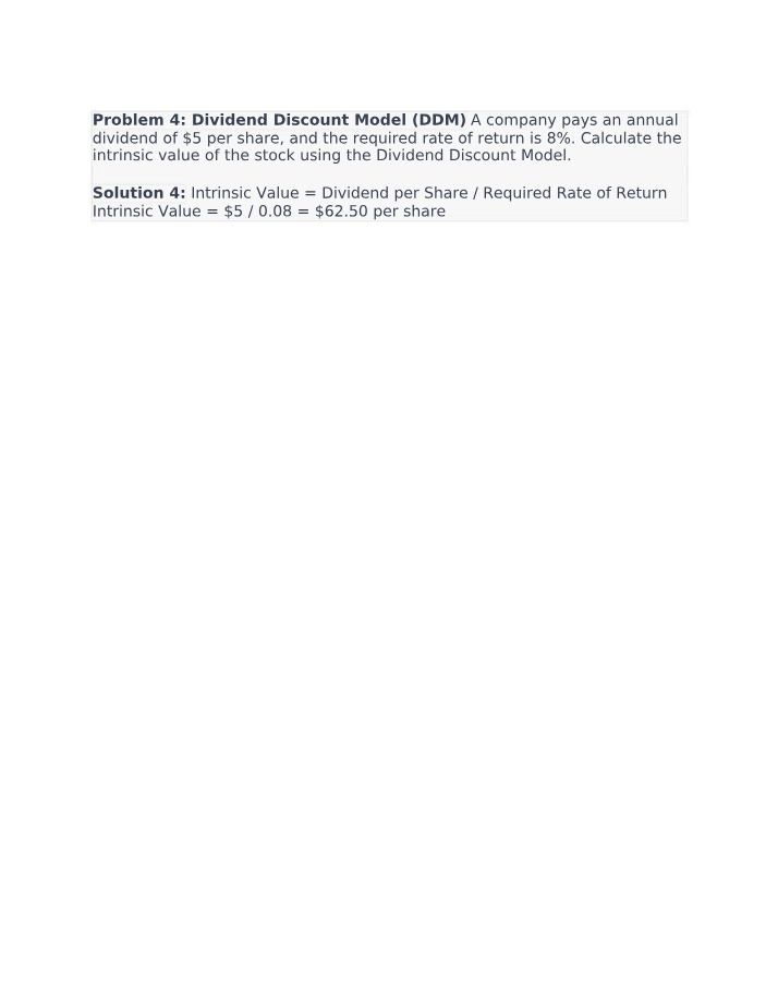 Dividend Discount Model - Calculating Intrinsic Value