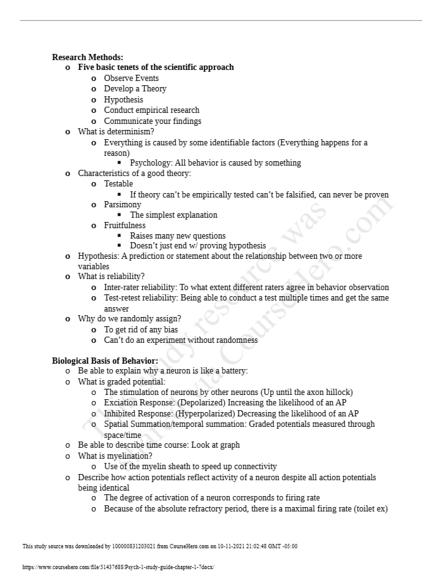 Guide for Studying