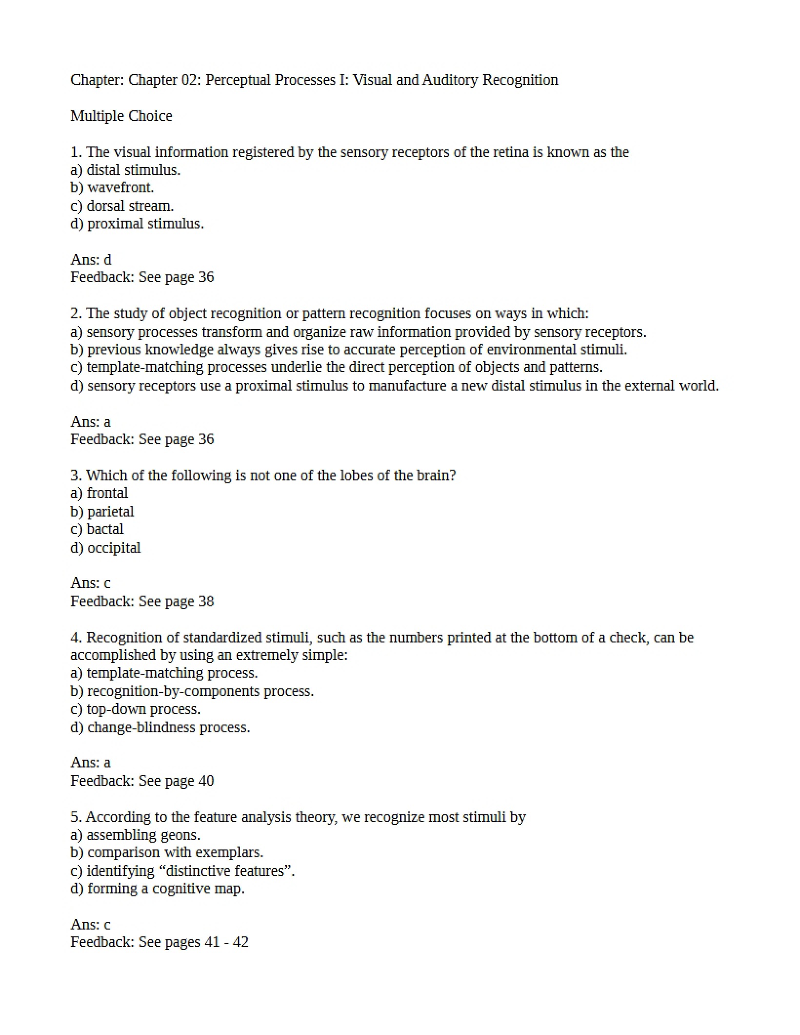 Cognitive Psychology Chapter 02