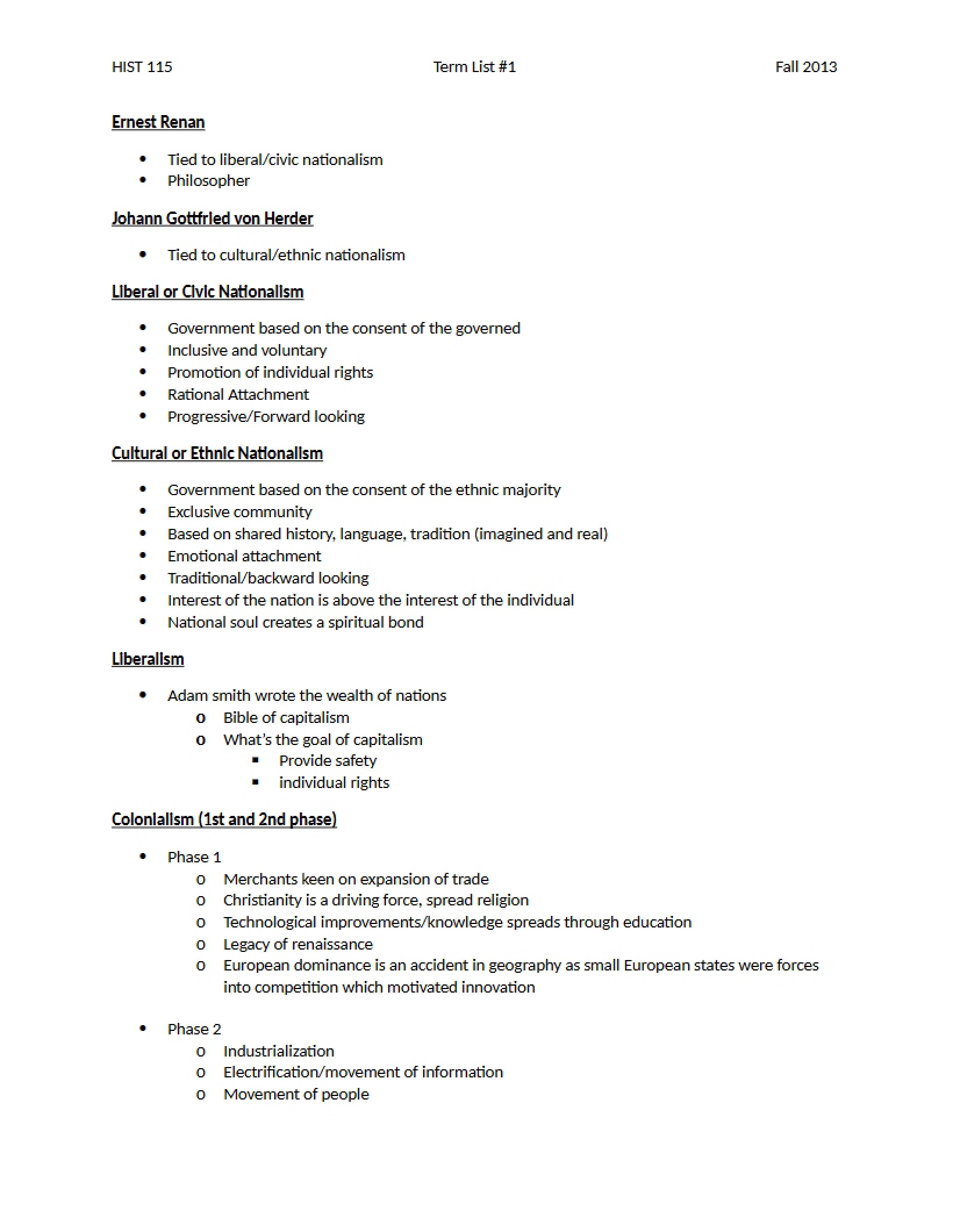 Term List 1