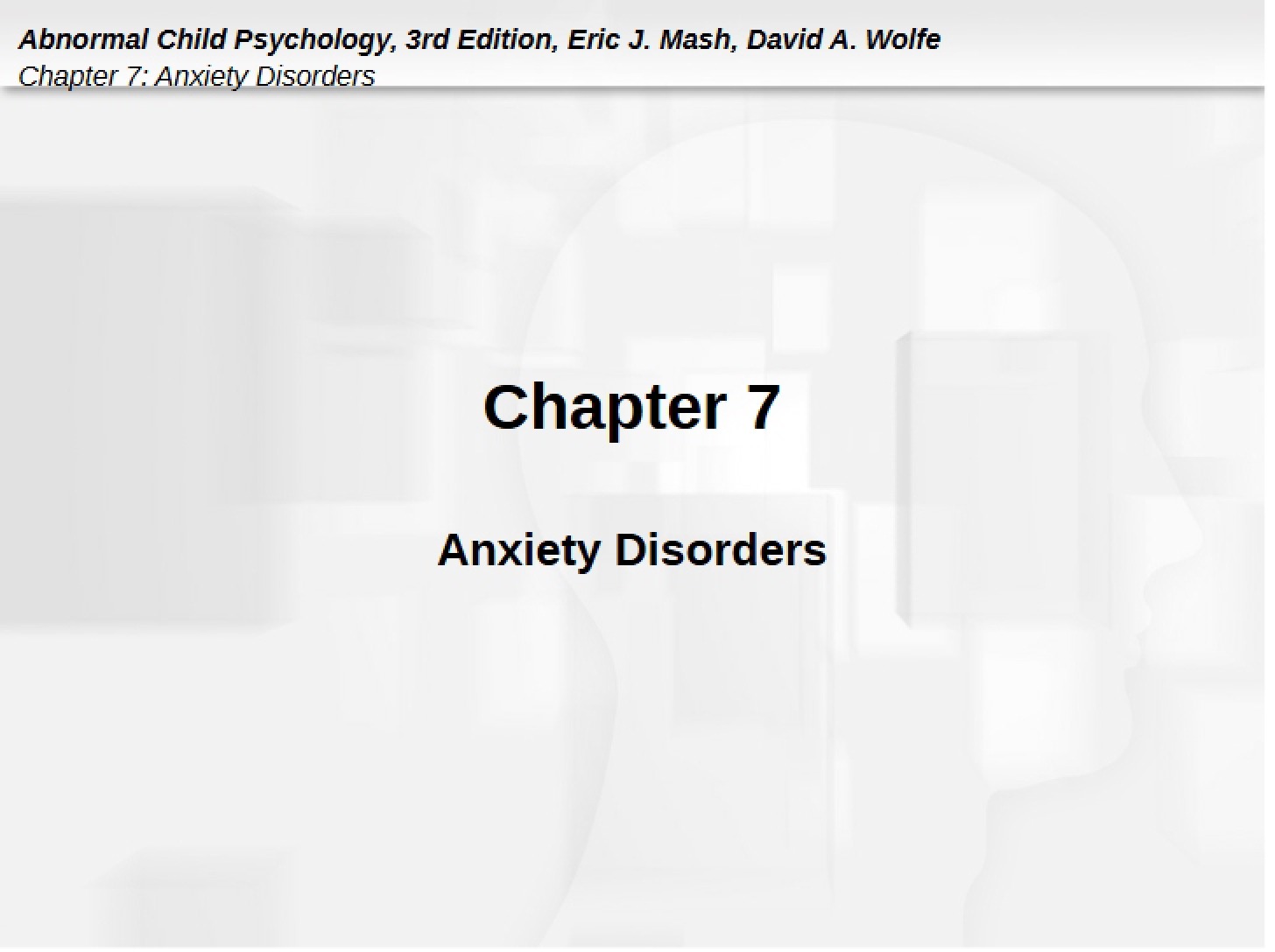 Anxiety Disorders Overview
