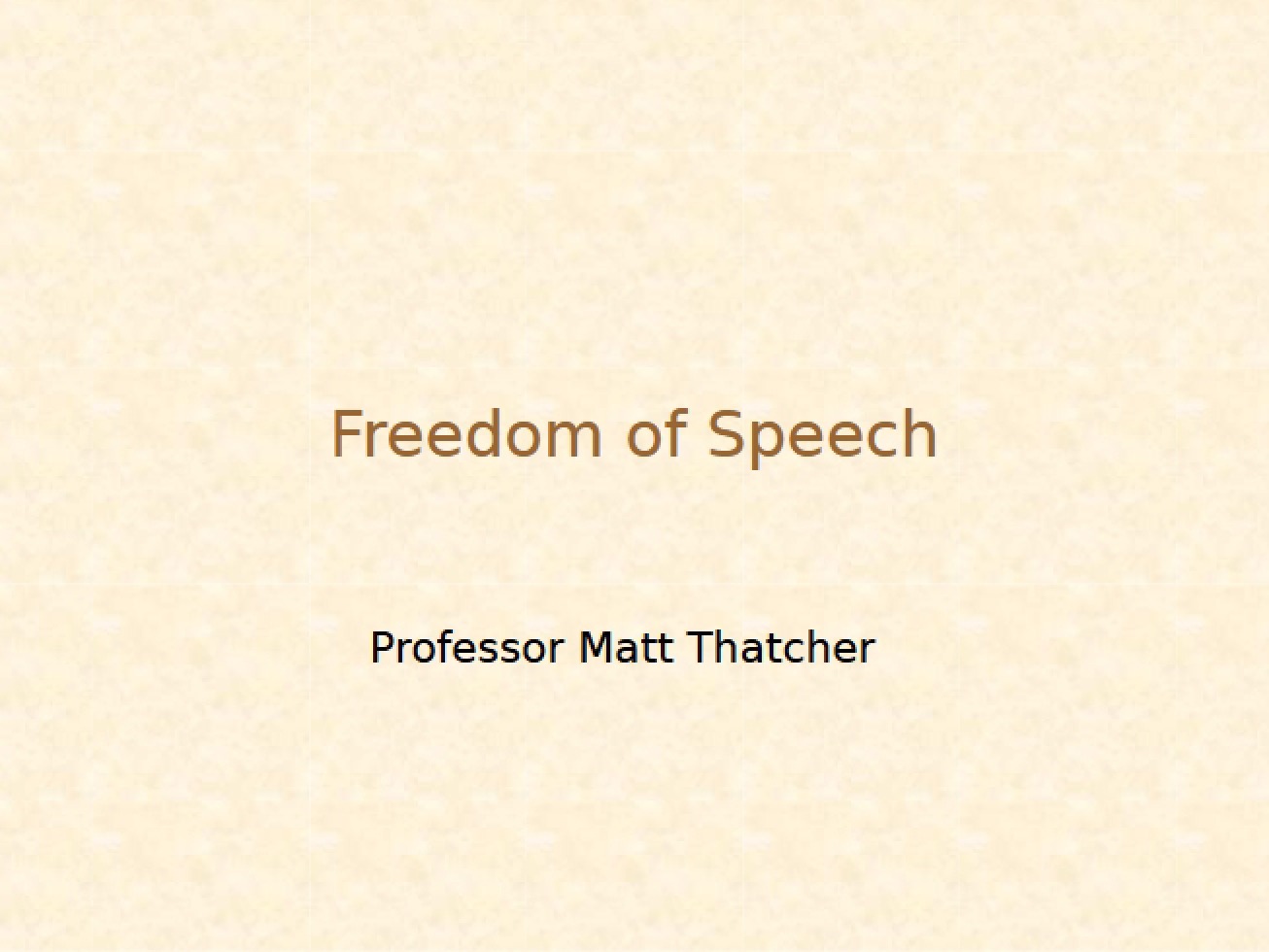 Free Speech Rights