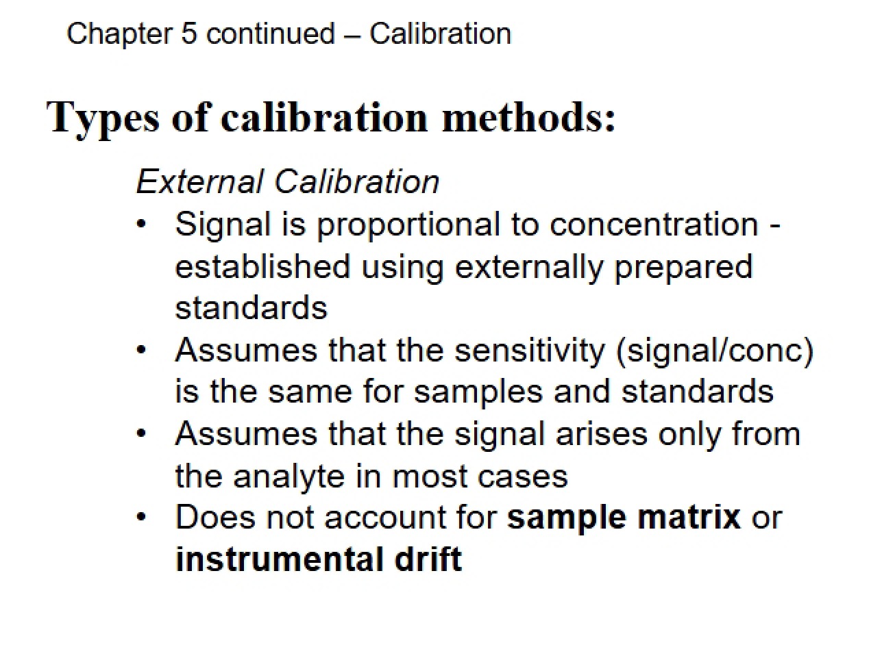 Calibration Procedures