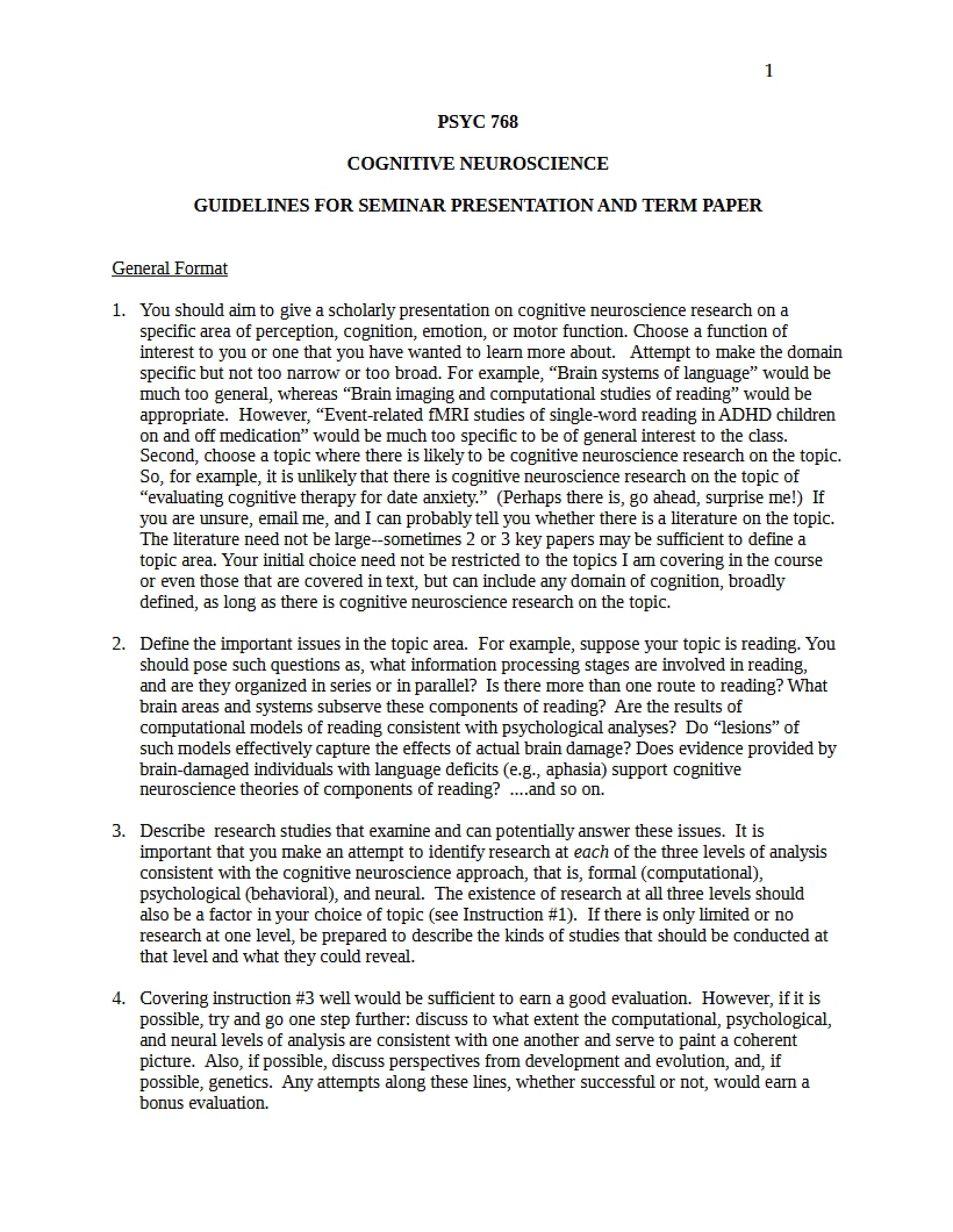 Overview of Cognitive Neuroscience