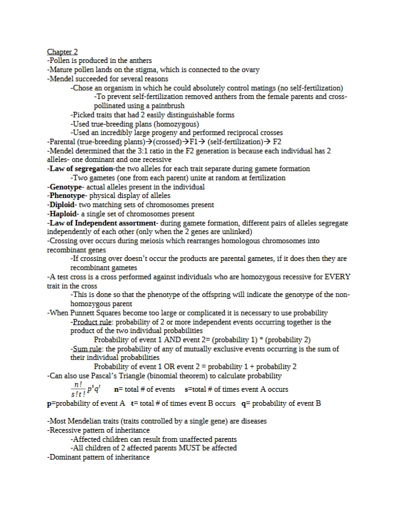 Second Chapter of Genetics