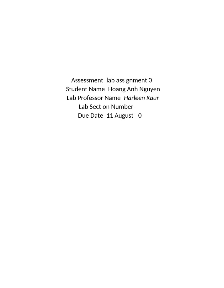 Template for Lab Submission