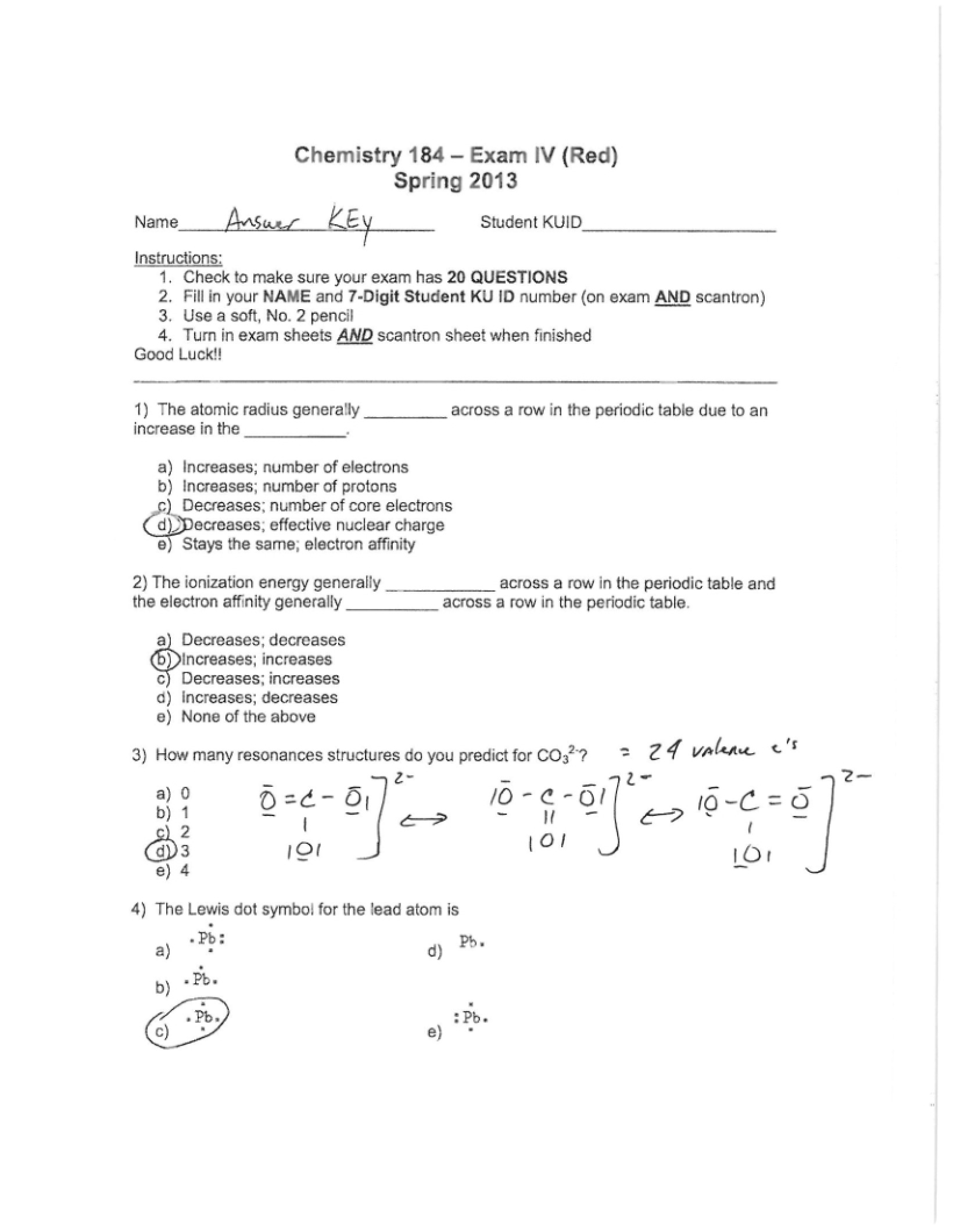 Fourth Exam