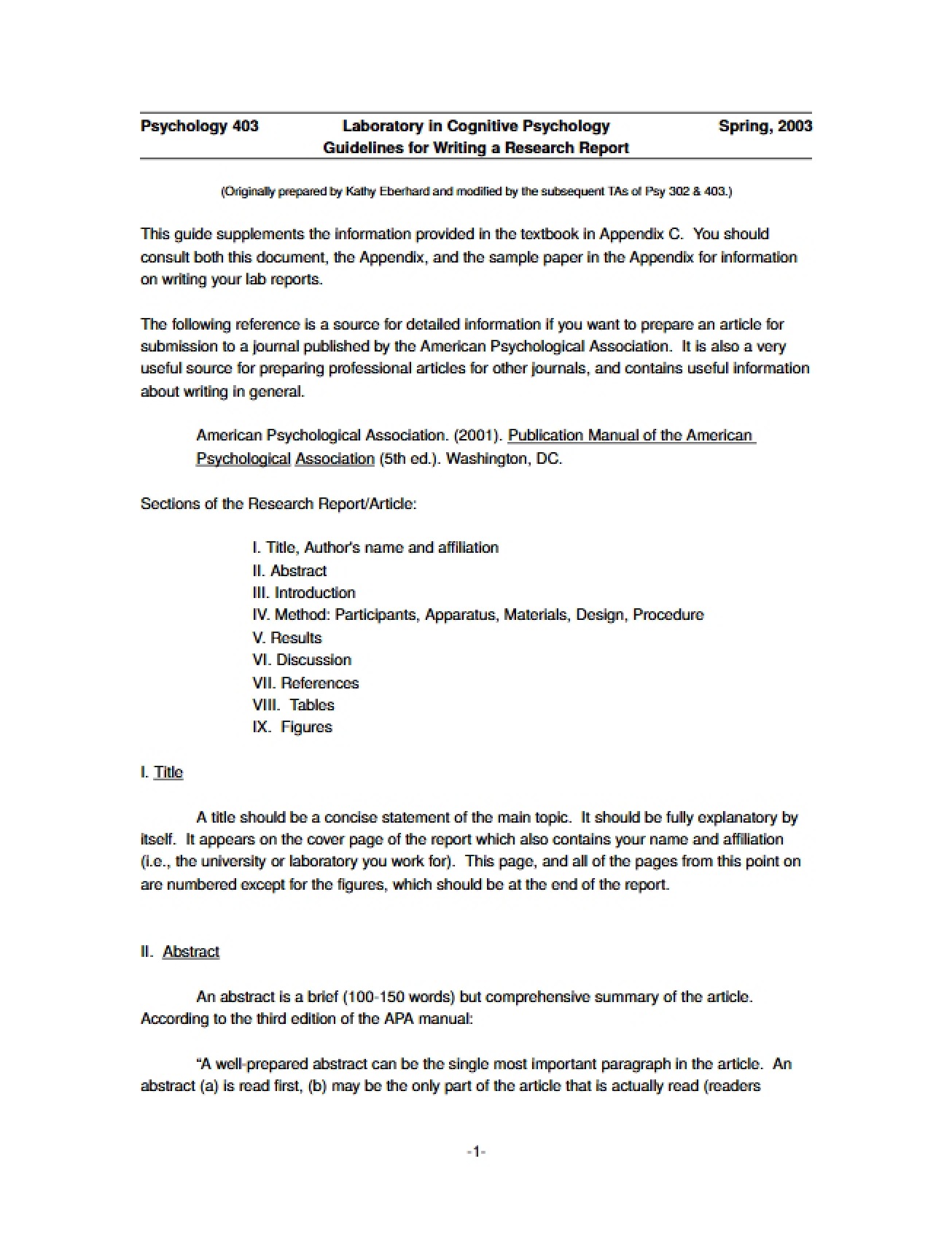 Research Report Writing Guidelines