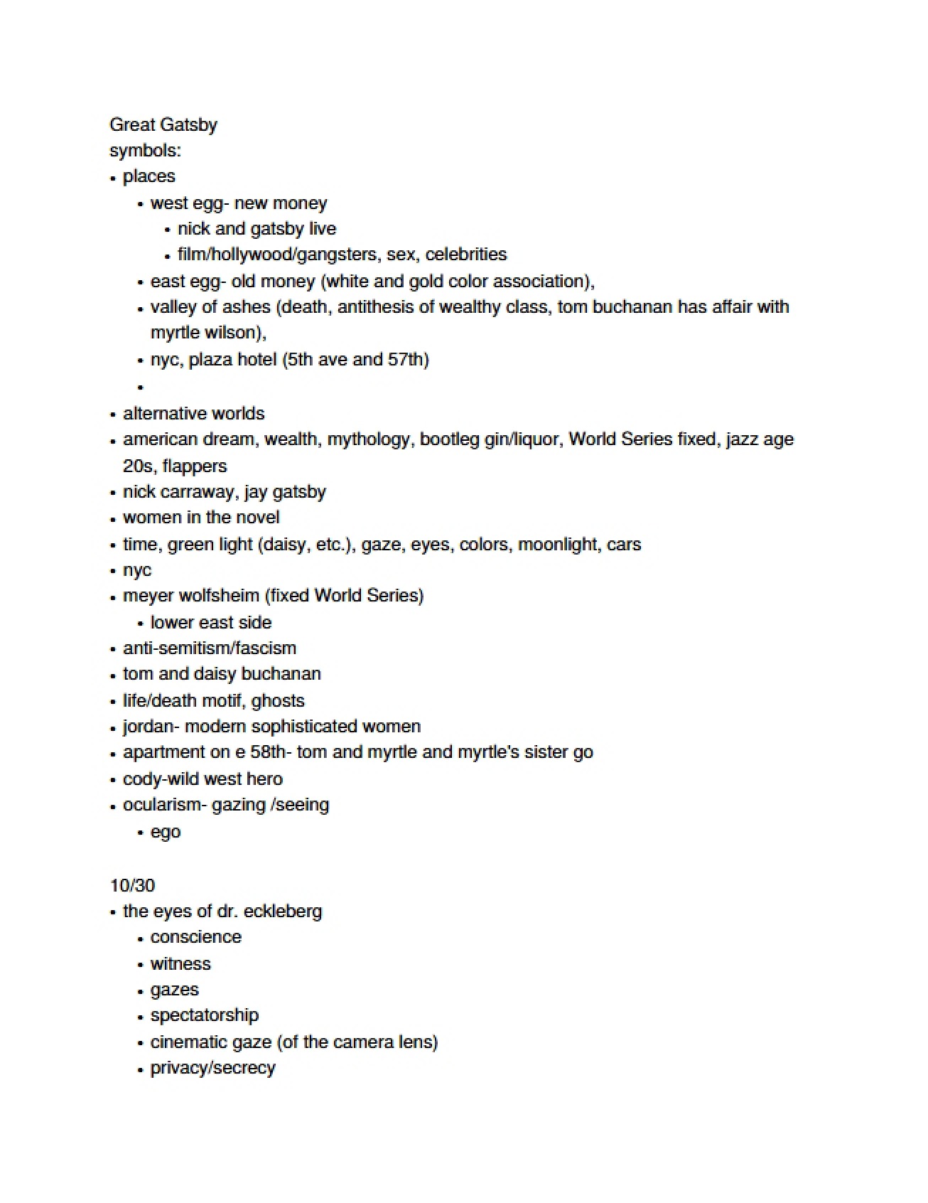 Great Gatsby Novel Analysis