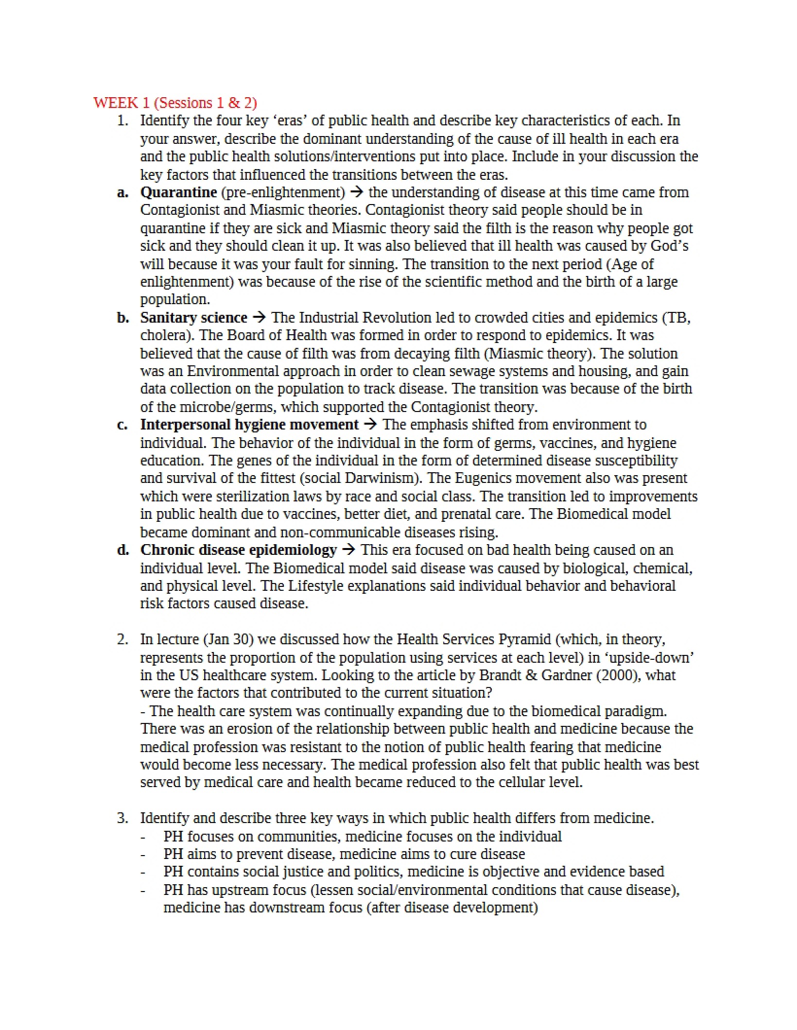 Public Health Kinesiology Notes