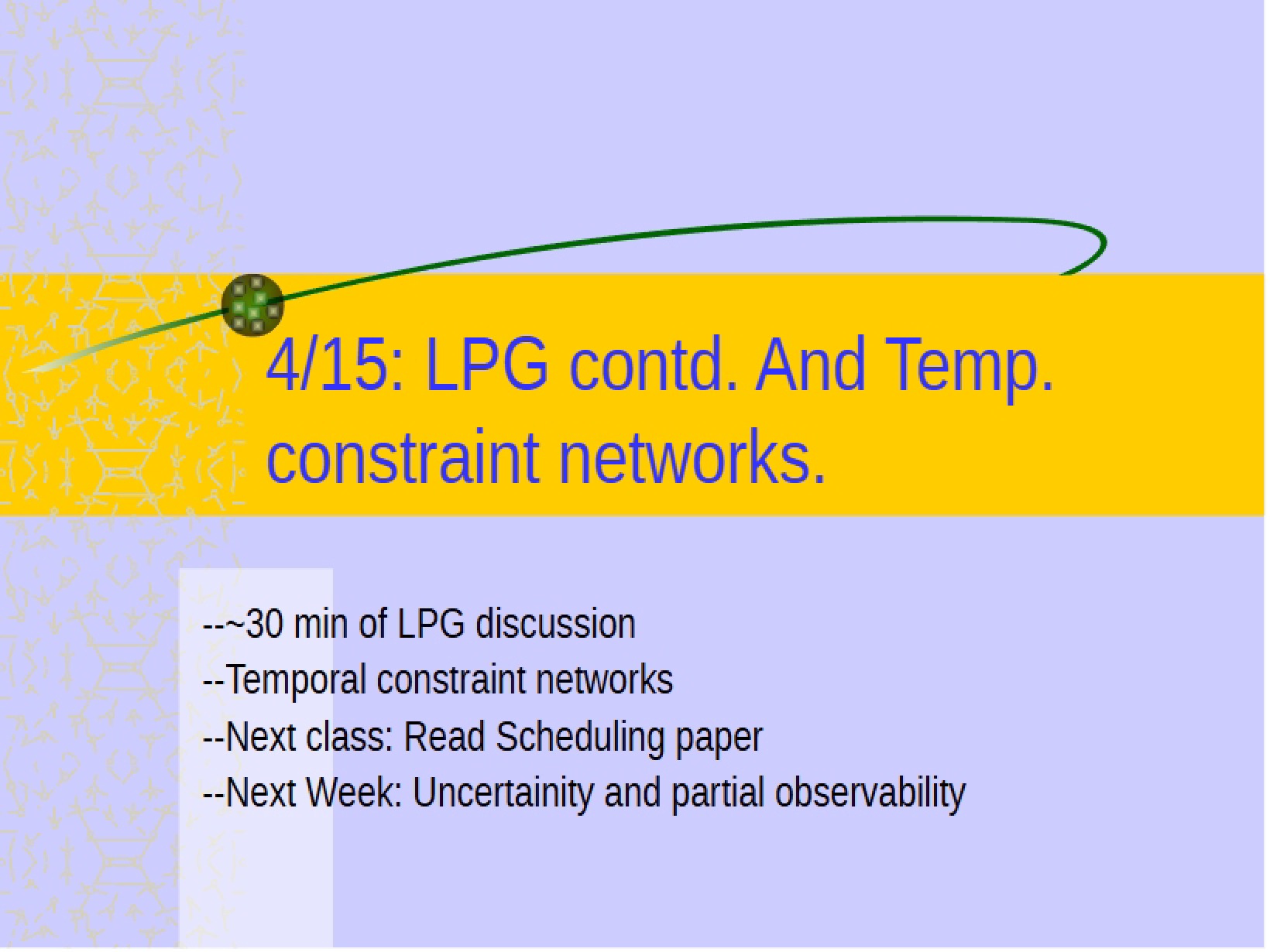 Notes on Planning and Learning