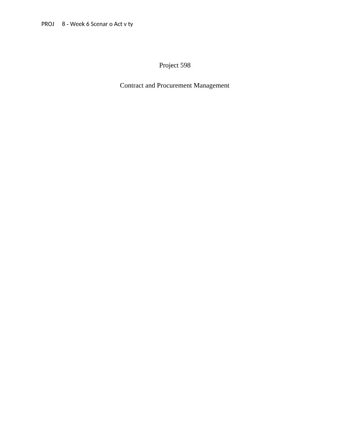 PROJ 598 - Scenario Activity for Week 6