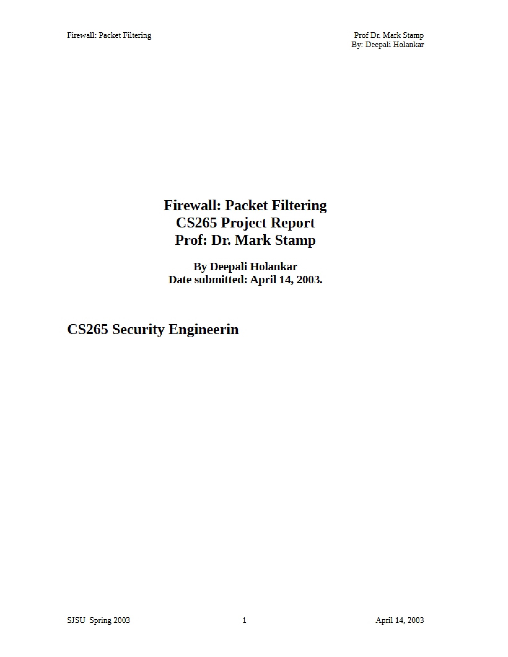 Firewall Systems