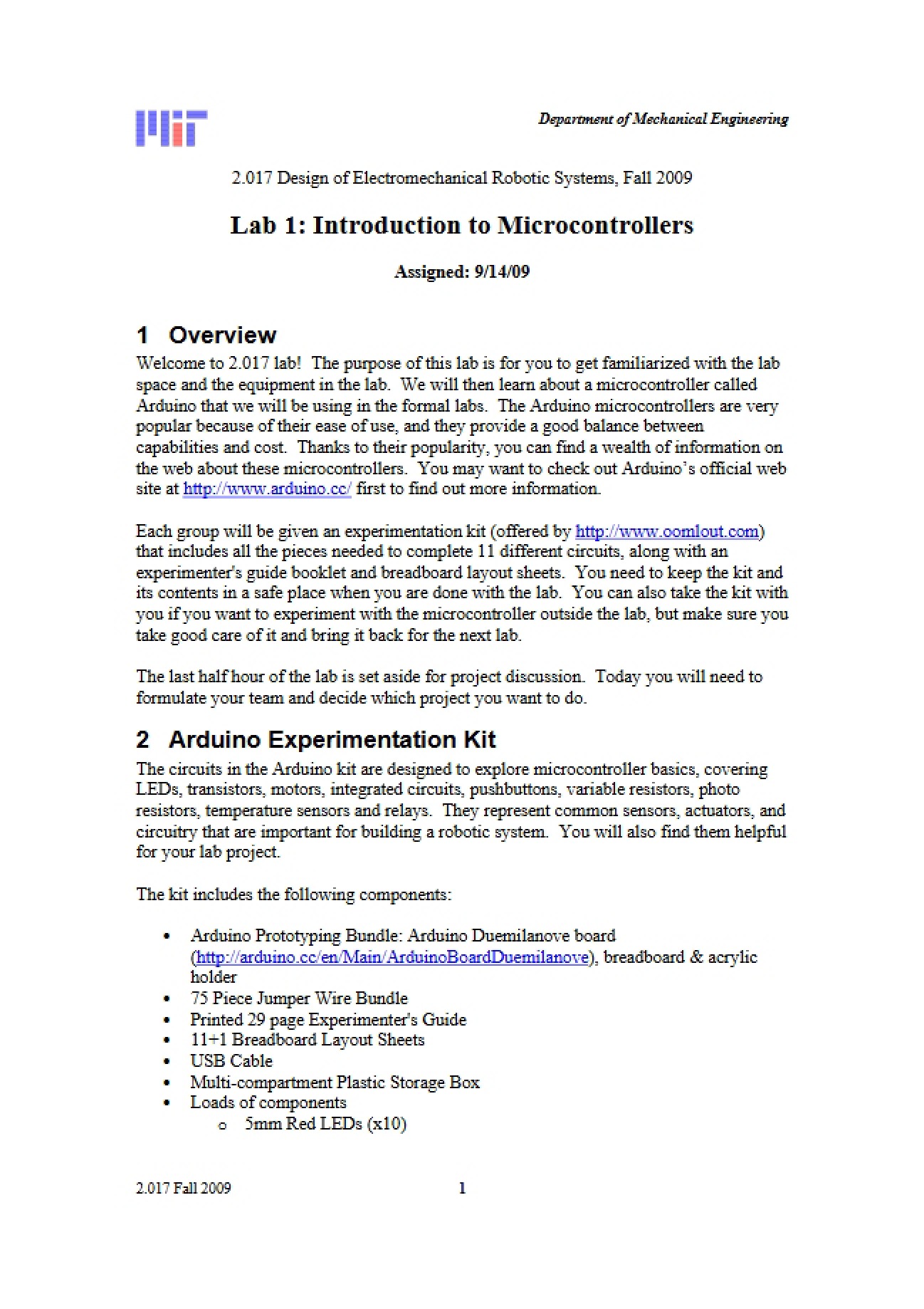 Microcontrollers Introduction