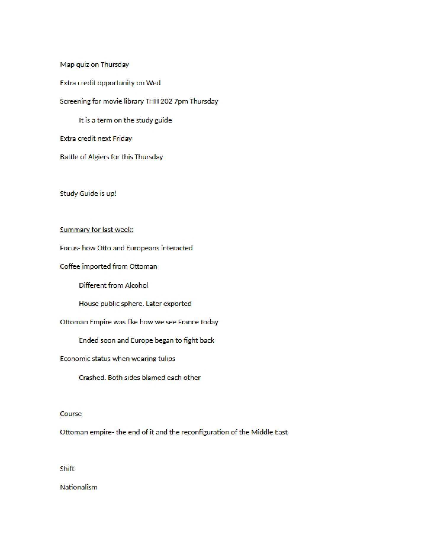 Course Notes