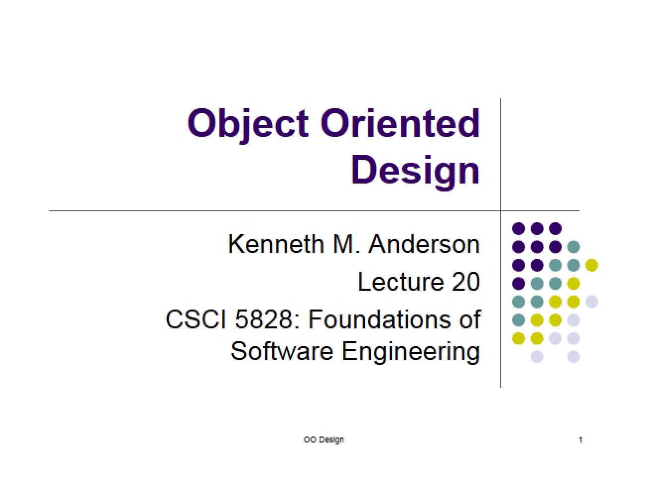 Design using Object-Oriented Principles
