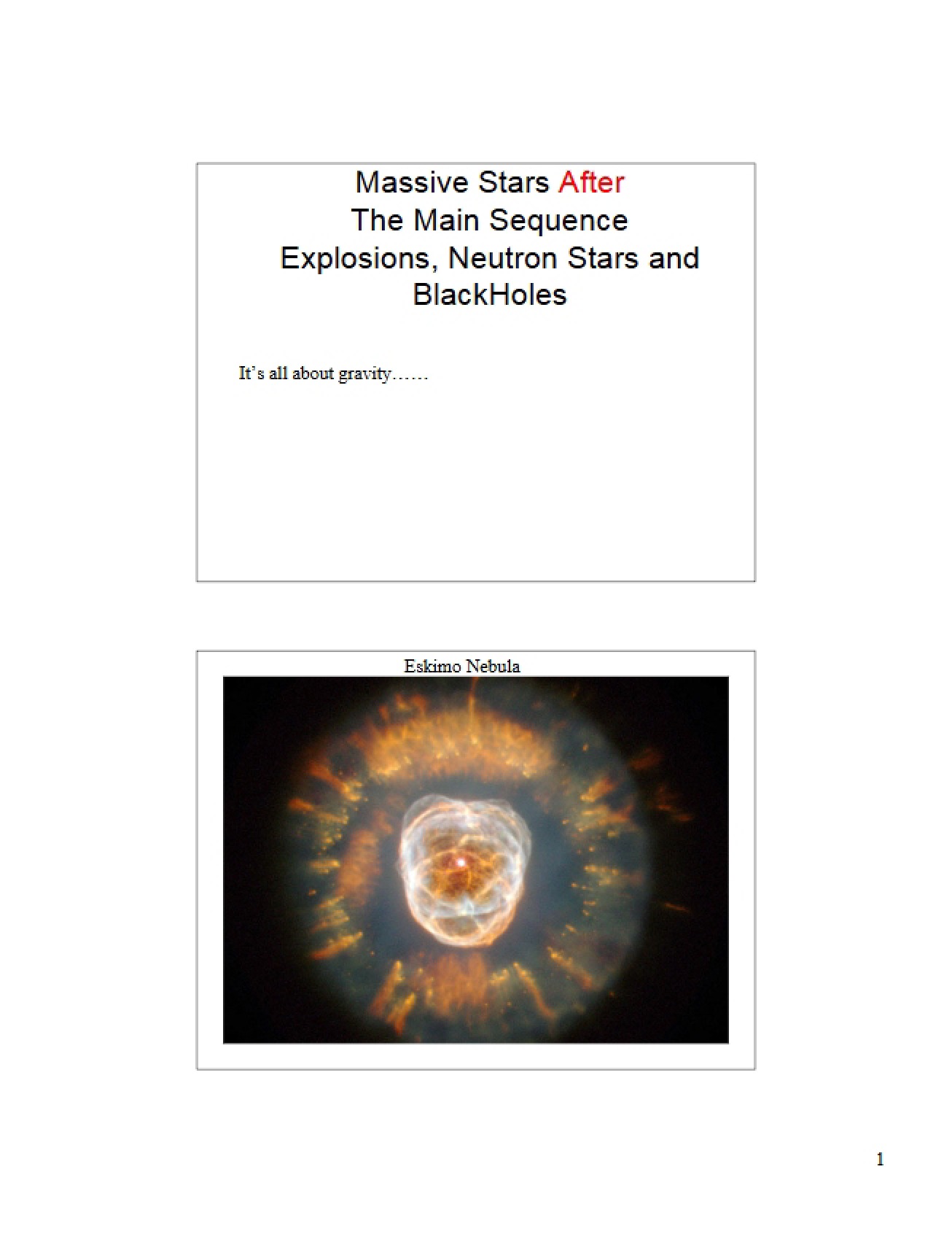 Black Holes, Neutron Stars, and Massive Stars After Main Sequence