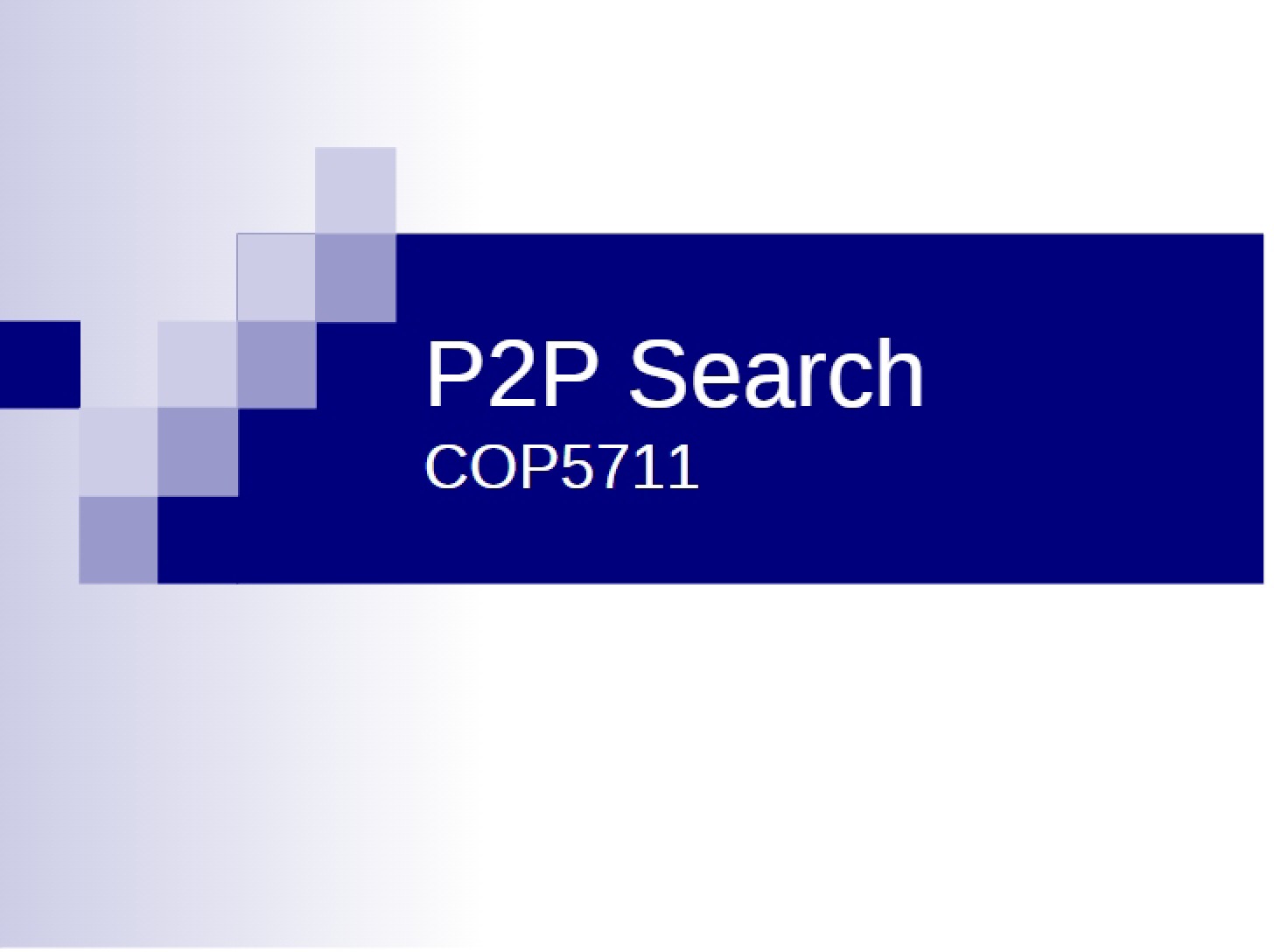 Search in P2P