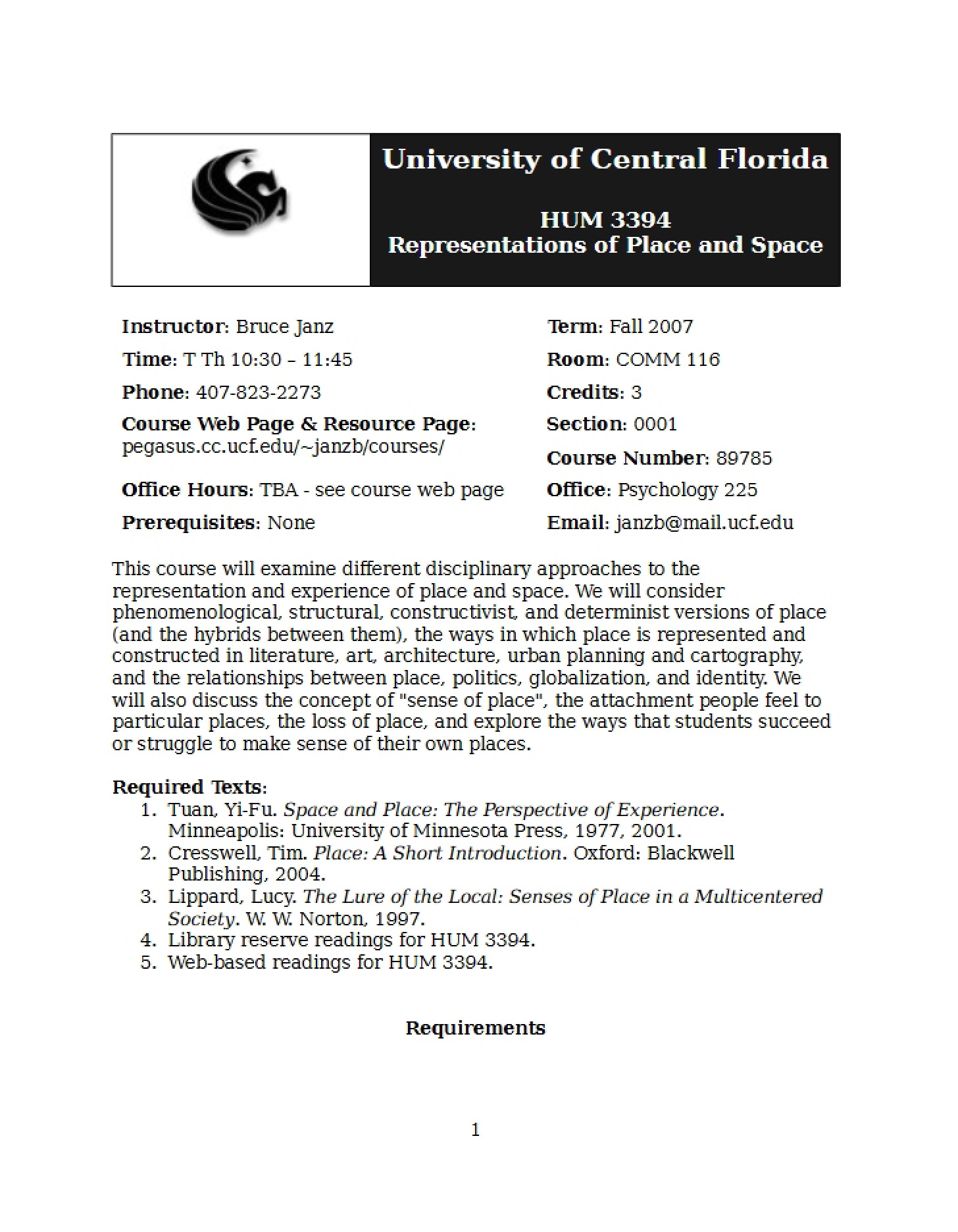 Syllabus HUM 4933