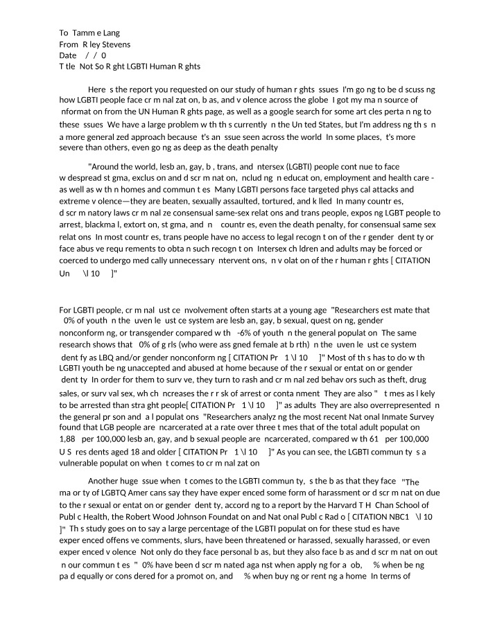 Paper on Human Rights
