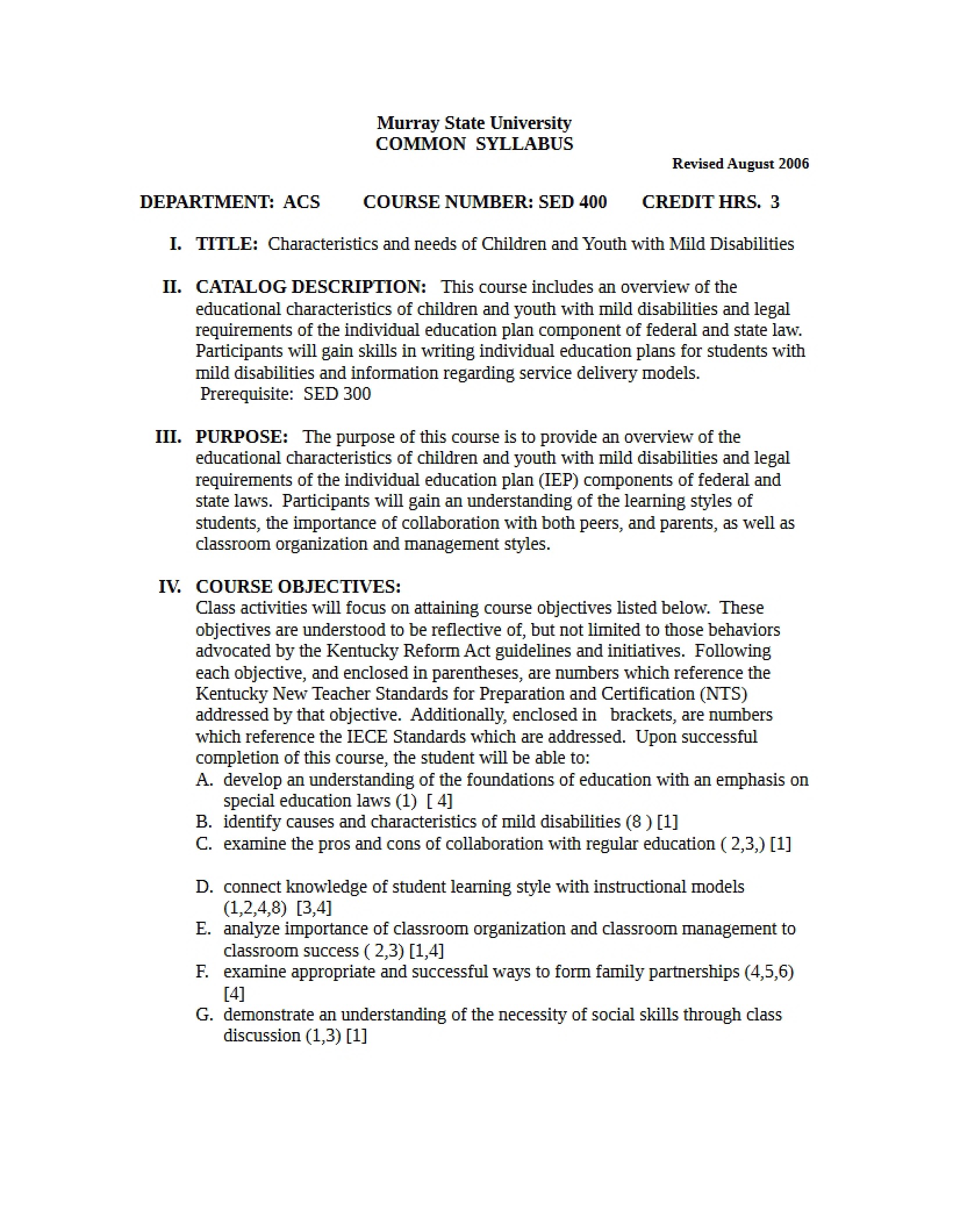 Syllabus