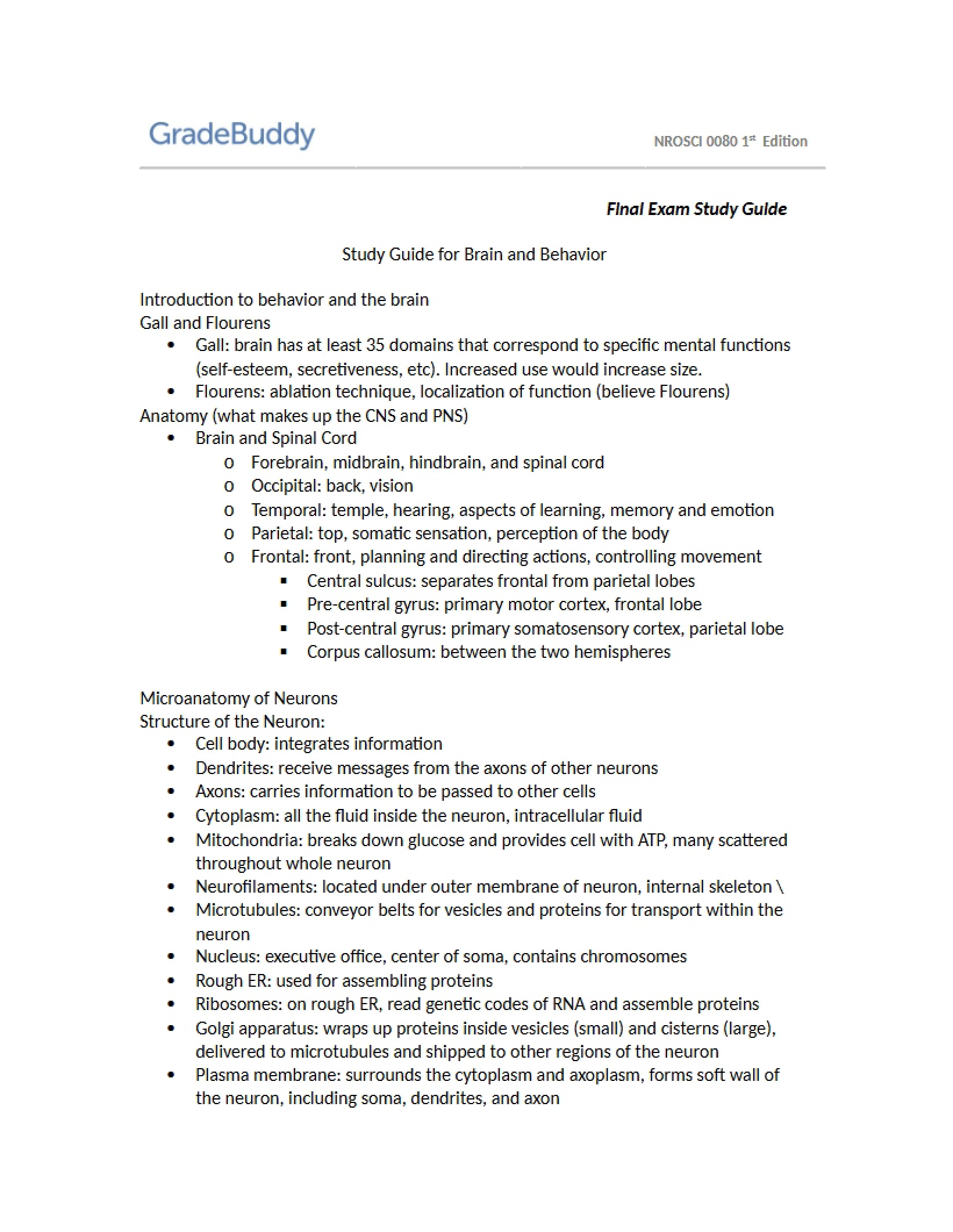Final Exam Guide