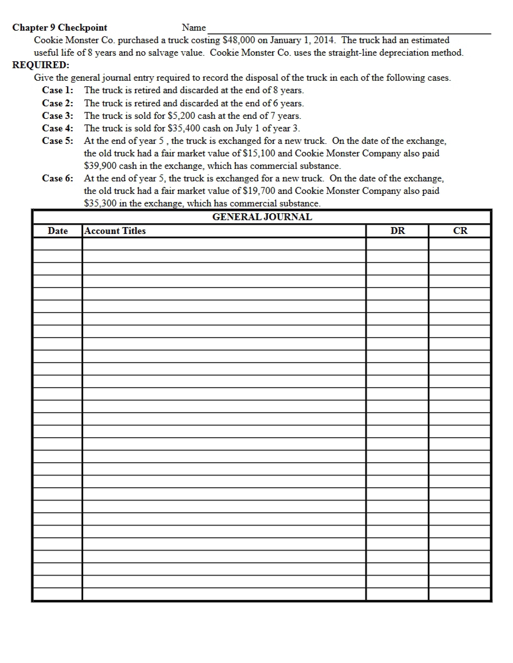 Solutions to Chapter Nine Checkpoint