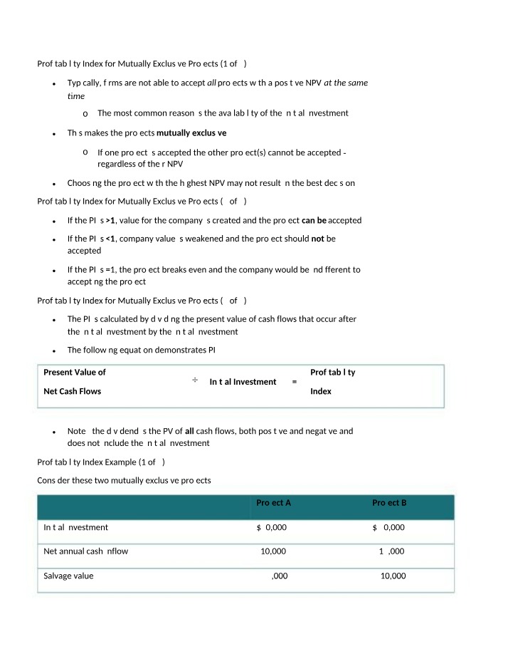 Planning for Capital Investments - Chapter 5, Part 4