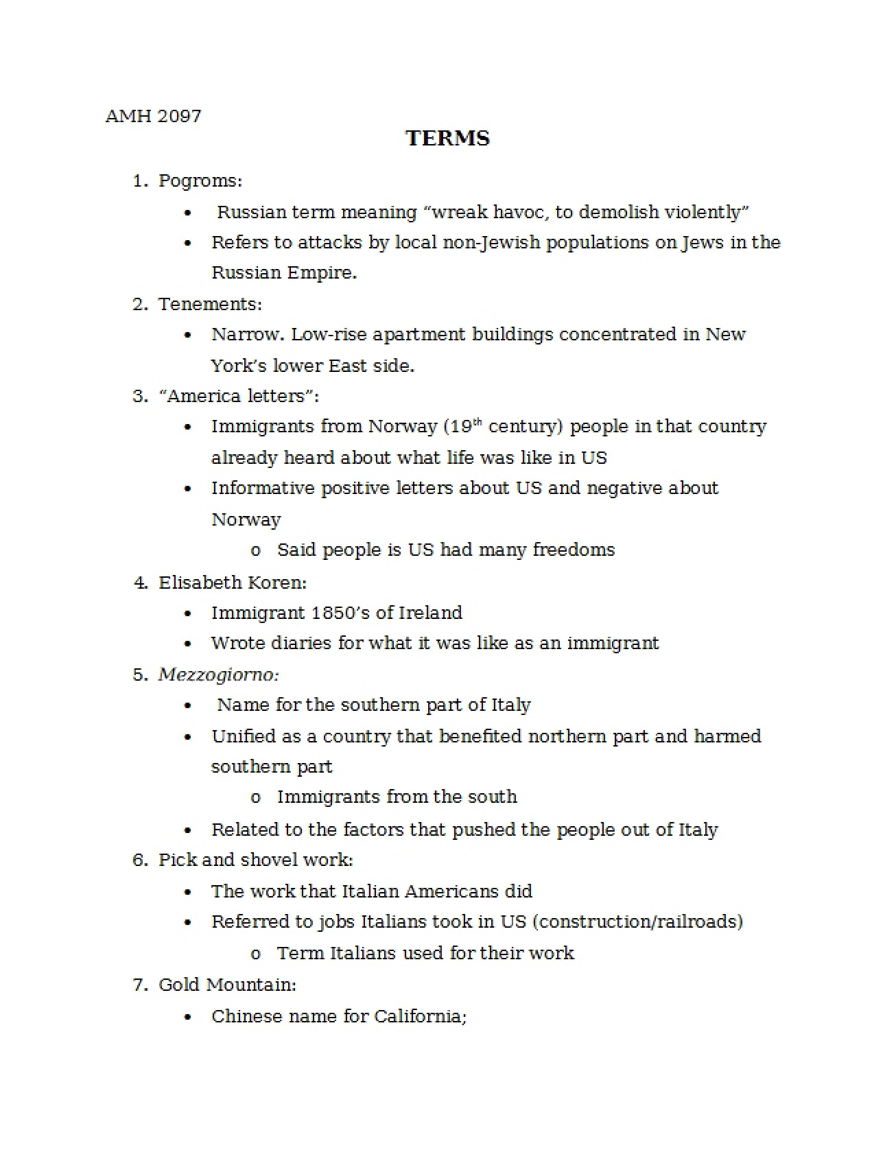 Overview of Pogroms
