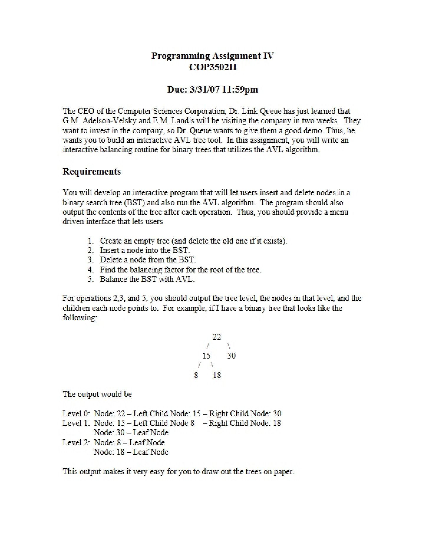 Assignment 4 (COP3502H)