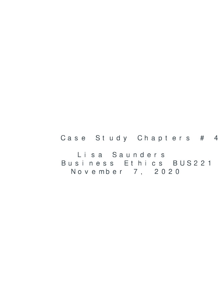 Chapter 4 Case Study