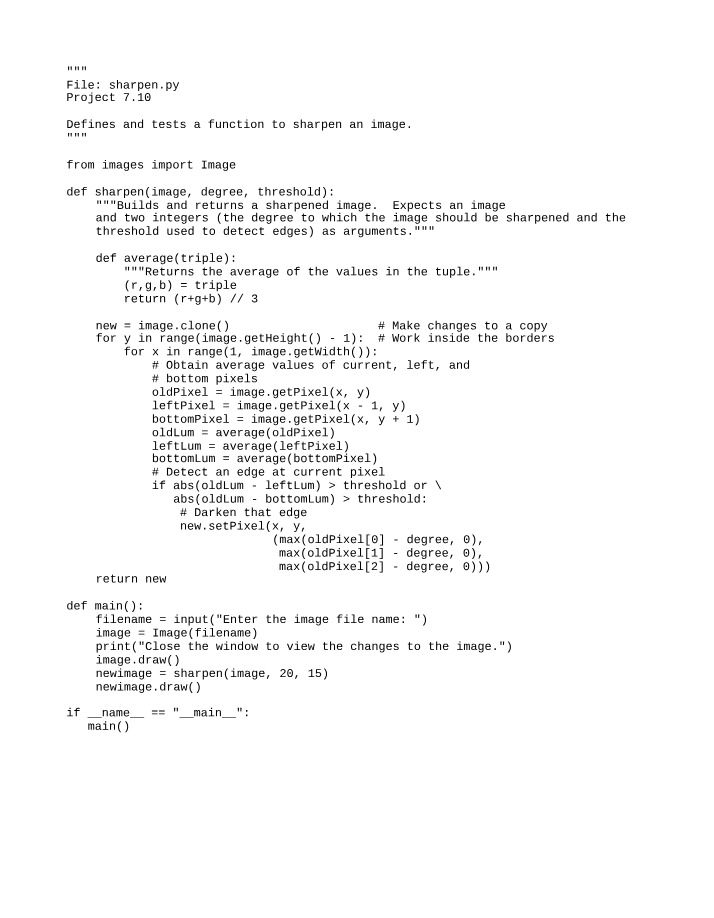 IS 2053 - Sharpen Script