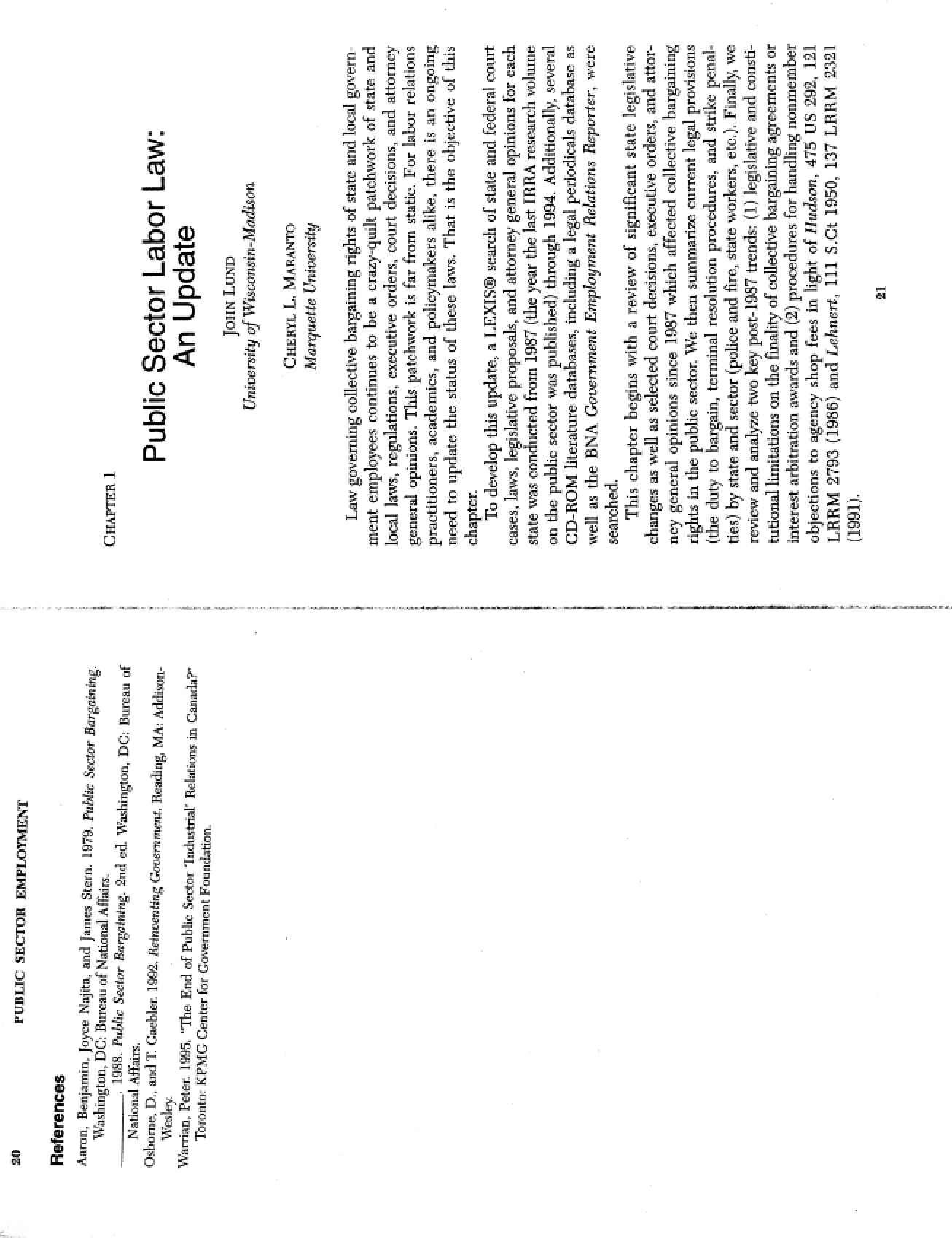 Labor Law Public Sector